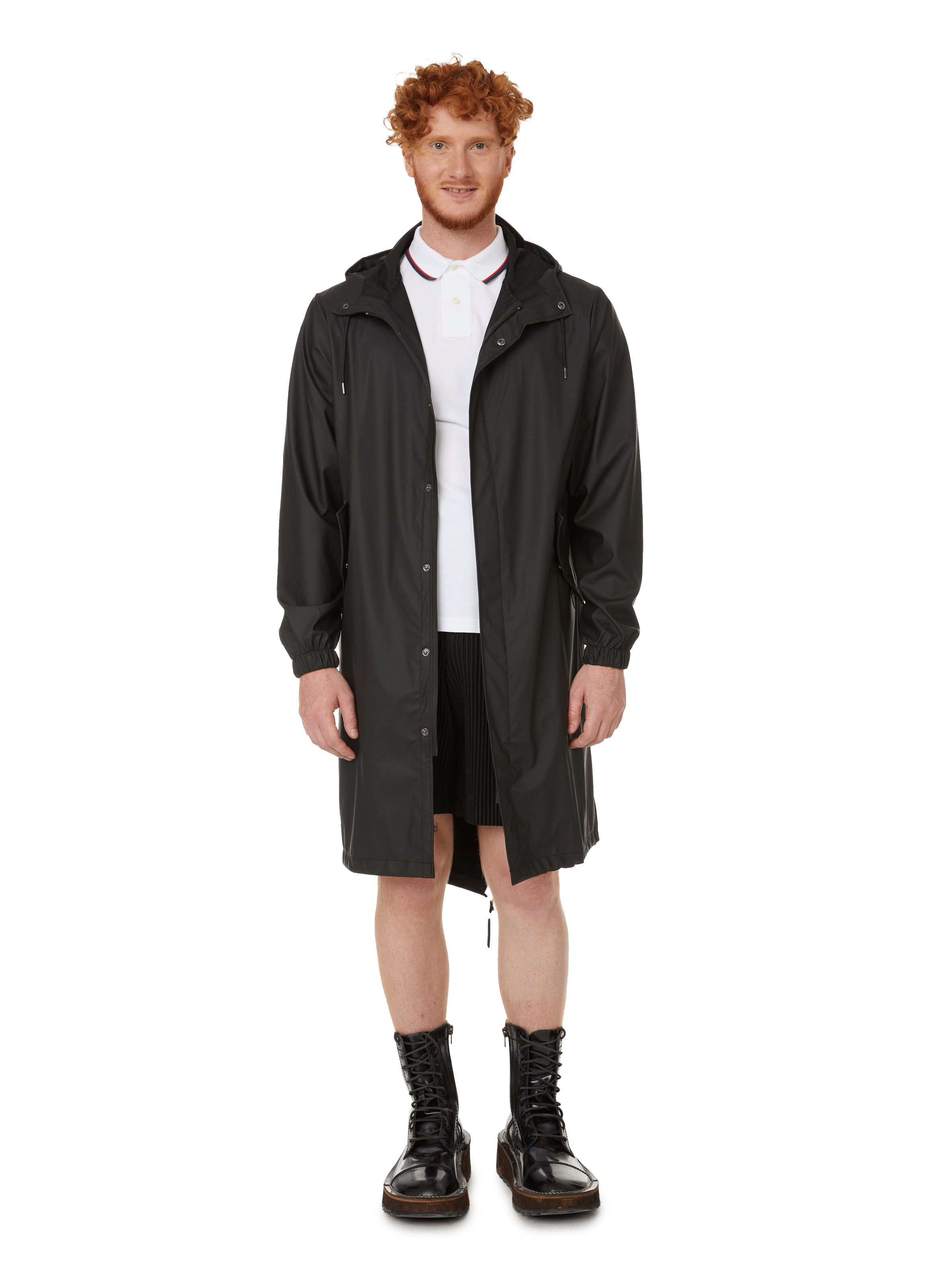 Polyester raincoat RAINS Black