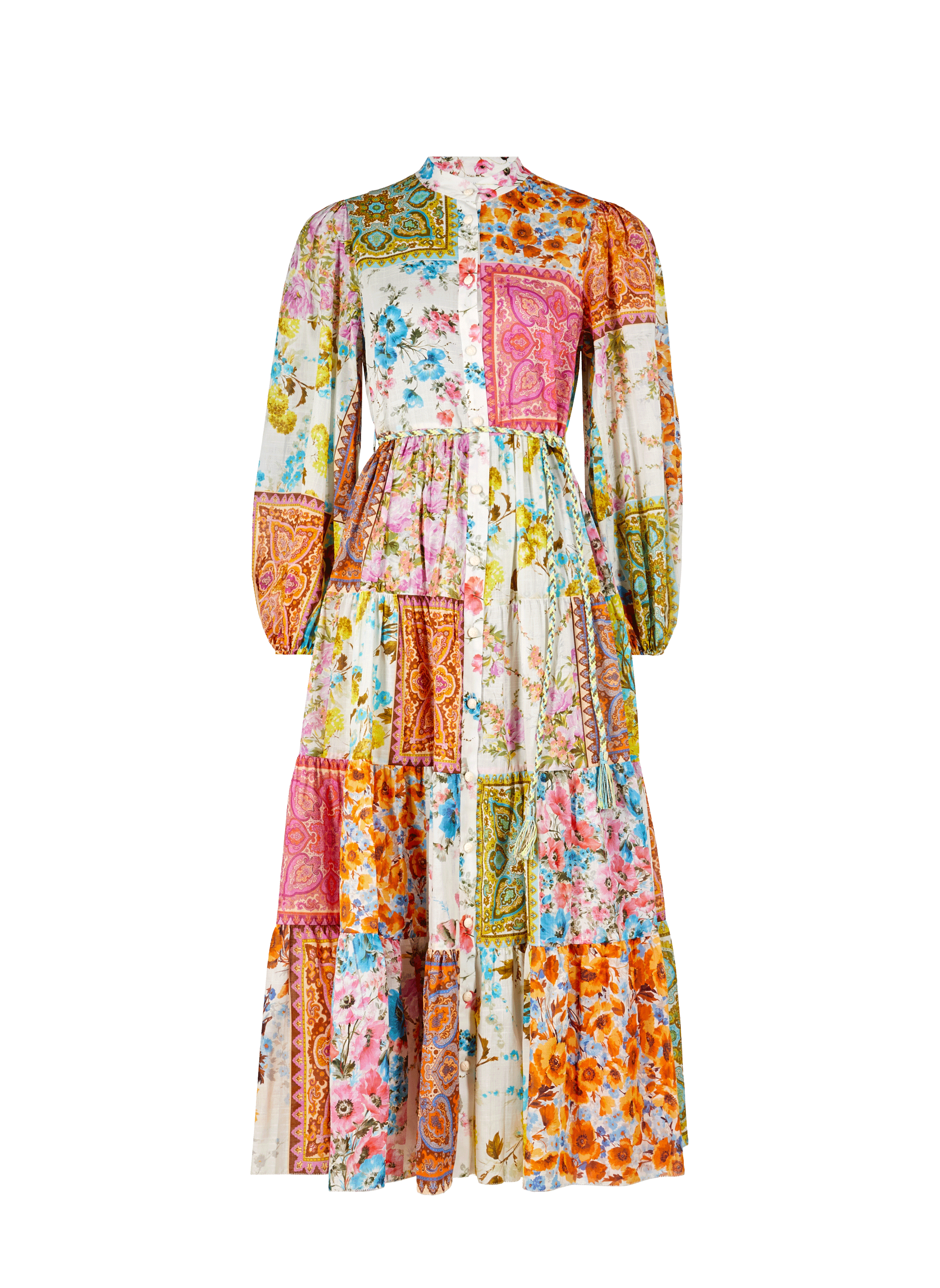 Robe patchwork plissée