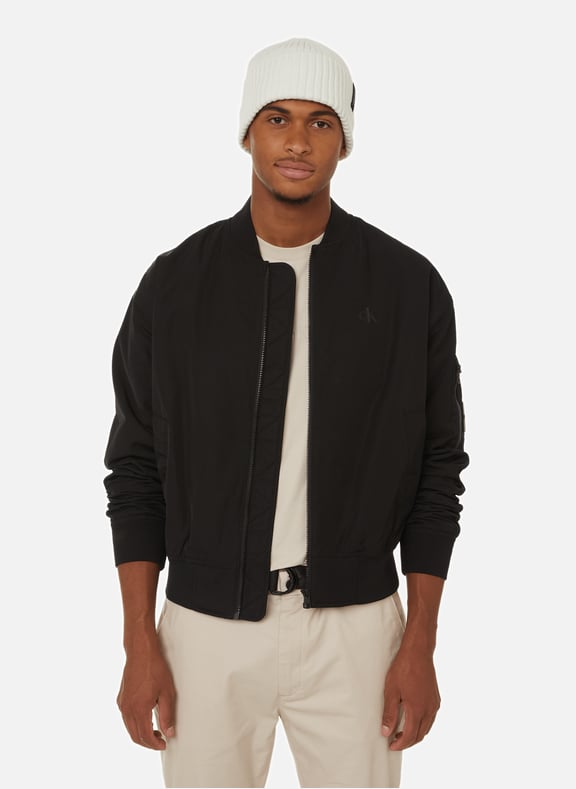 Calvin klein logo bomber jacket deals