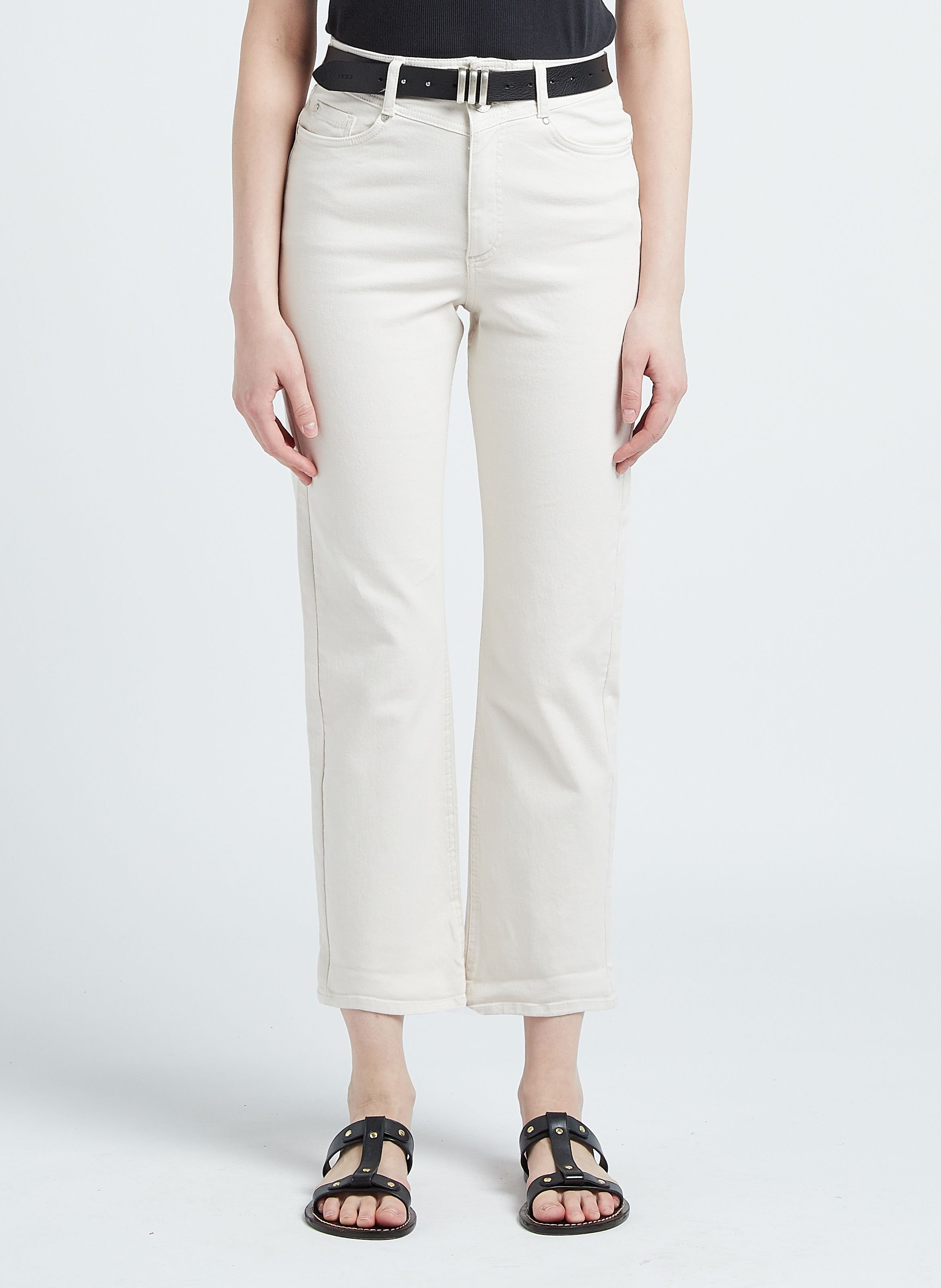 Jean droit taille haute