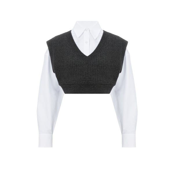 Pull-chemise en laine