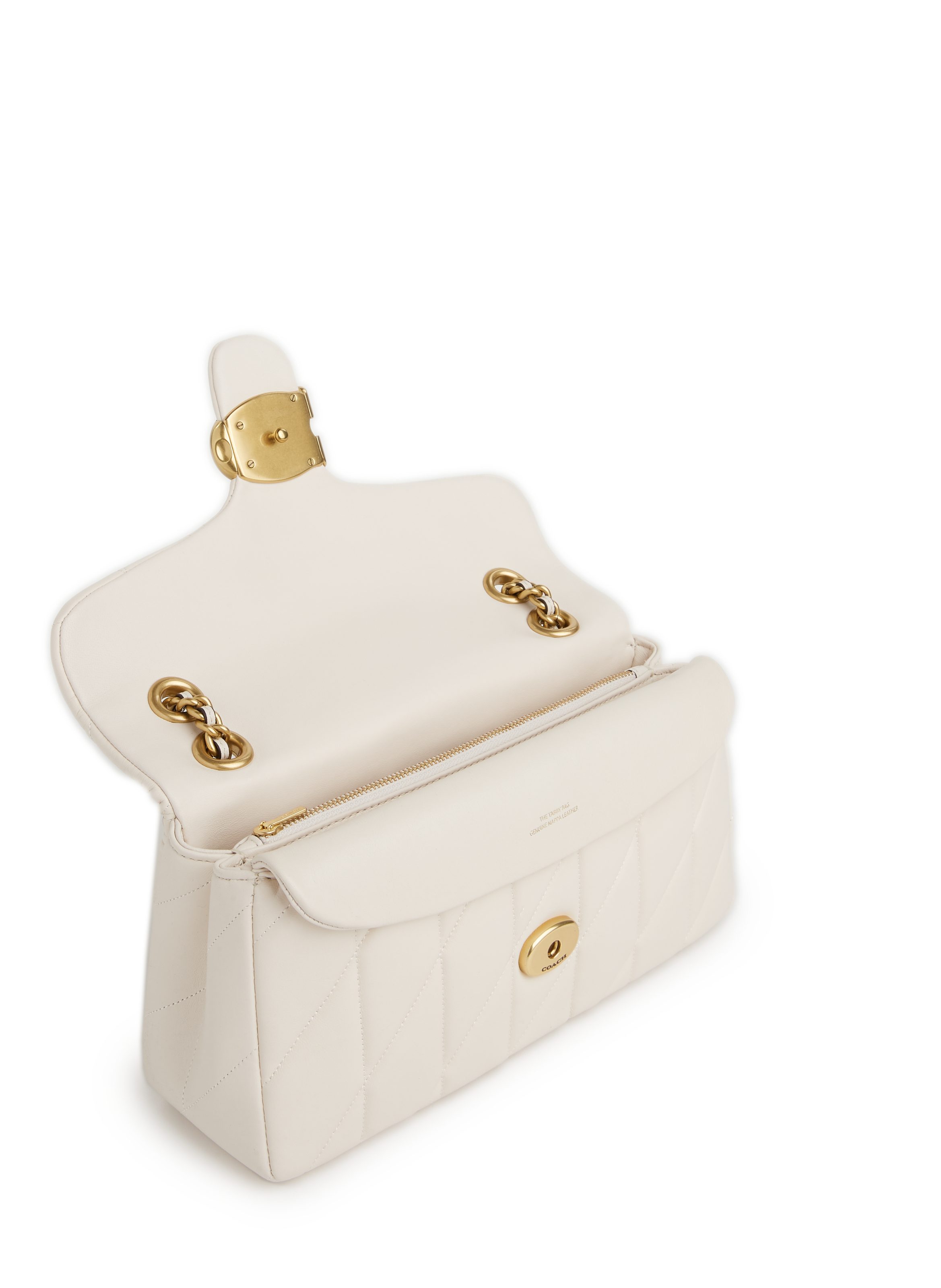 Tabby leather handbag  COACH Beige