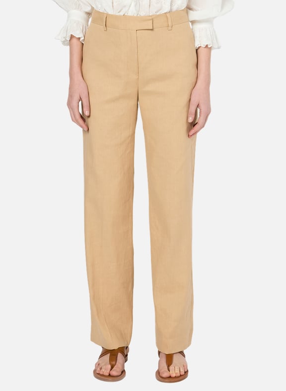 Pantalon large en lin et coton - lilla Beige by GERARD DAREL GERARD DAREL Pantalon large en lin et coton - lilla Beige