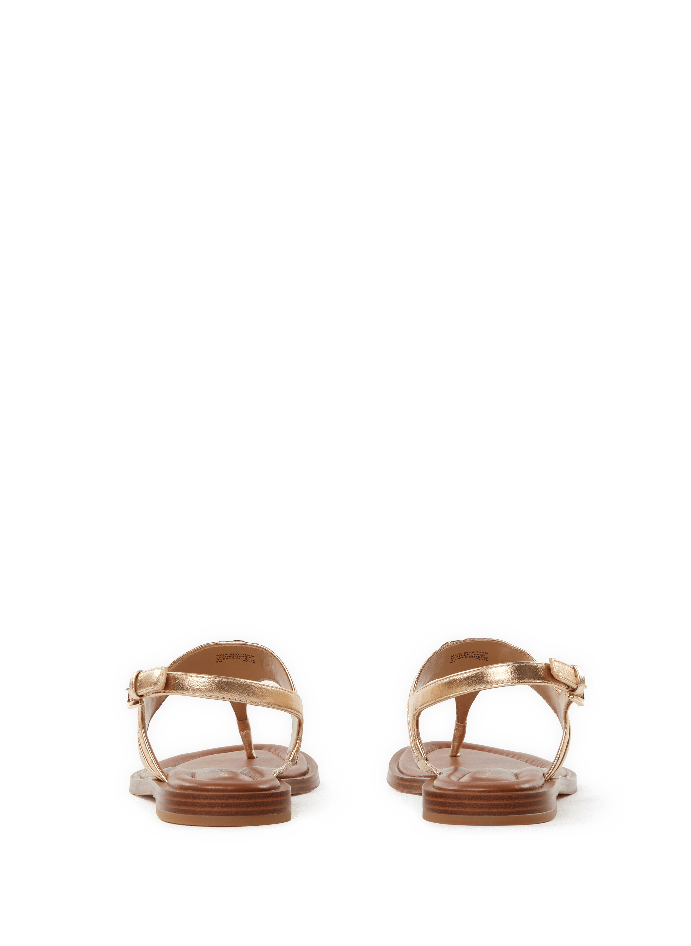 Sandales plates en cuir                   MICHAEL KORS Doré