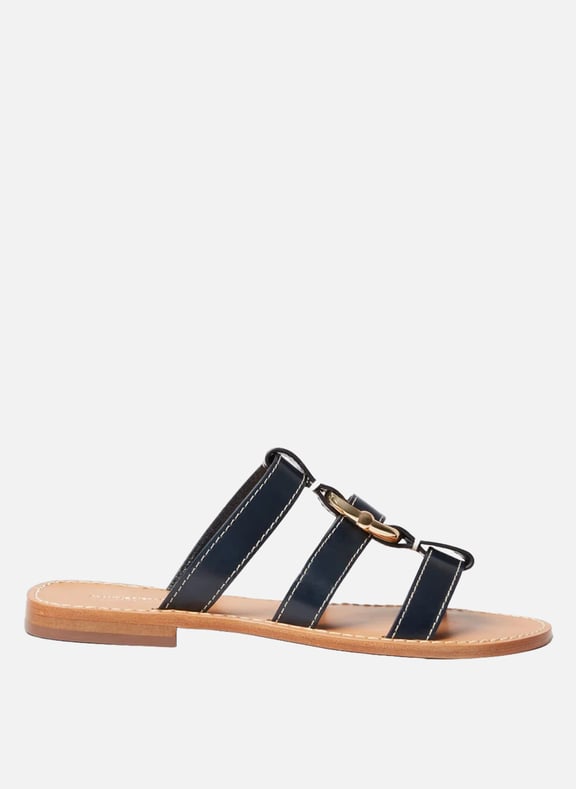 Sandales plates en cuir Bleu by CLAUDIE PIERLOT CLAUDIE PIERLOT Sandales plates en cuir Bleu