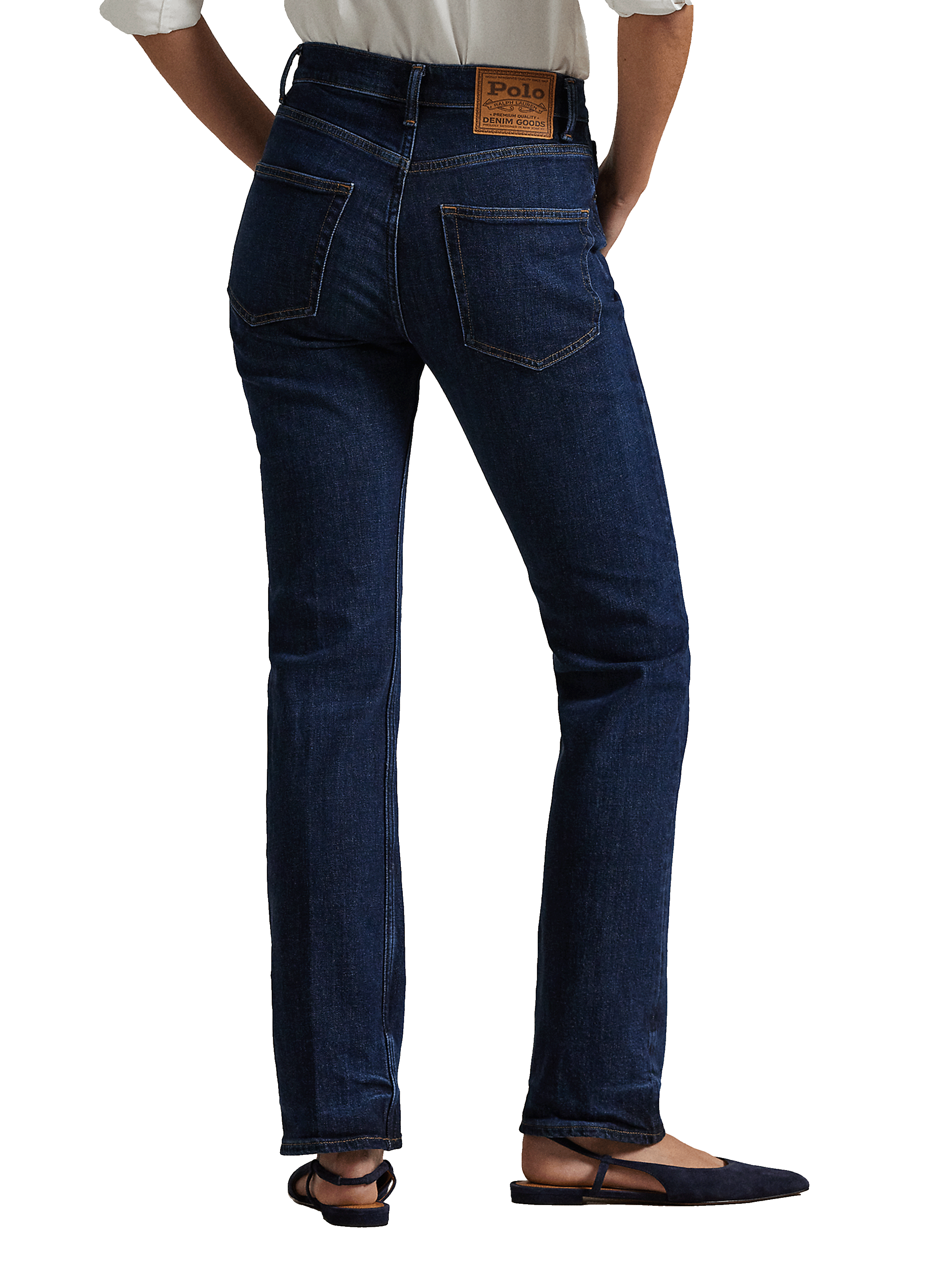 High-waisted straight-leg jeans POLO RALPH LAUREN Blue