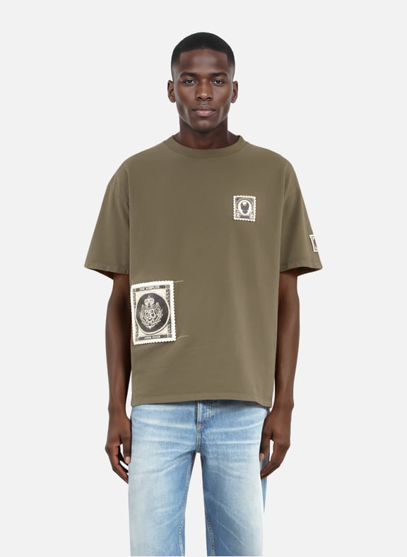 T-shirt avec patchs Marron by THE KOOPLES THE KOOPLES T-shirt avec patchs Marron