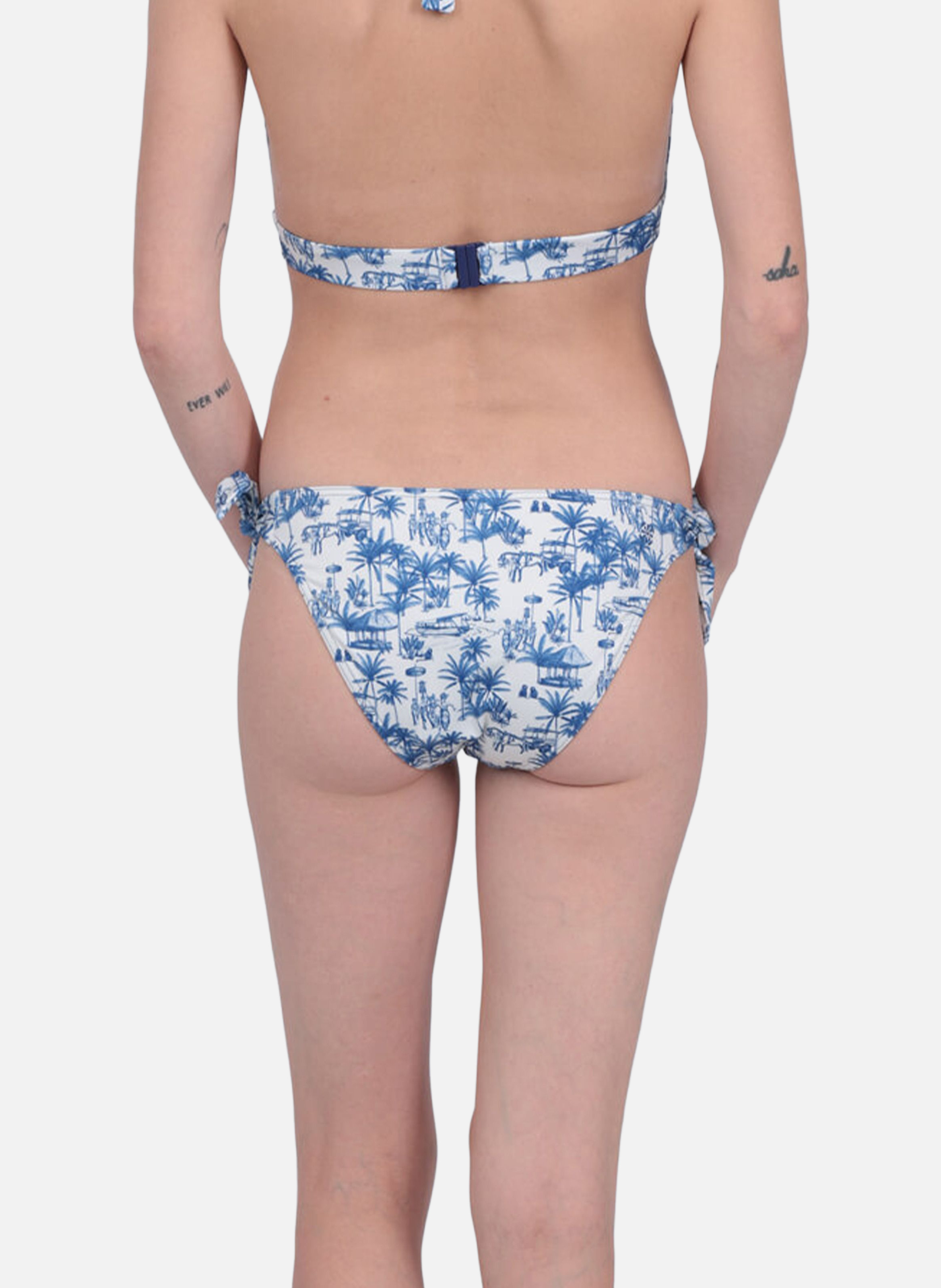 Culotte de maillot de bain   toile balinaise GILI'S Bleu