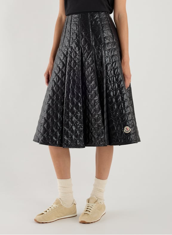 Quilted midi skirt Black by MONCLER MONCLER Quilted midi skirt Black