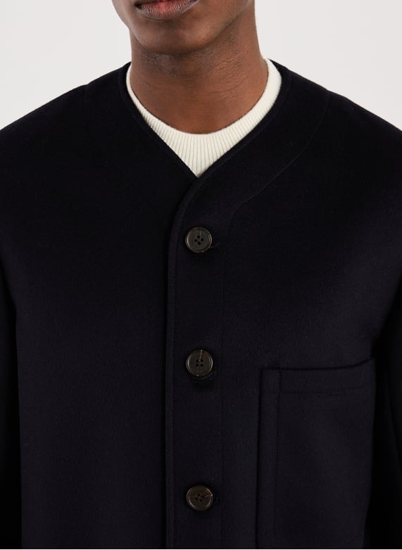 Straight blazer in blended wool and cashmere | Blue by EMPORIO ARMANI Straight blazer in blended wool and cashmere Blue