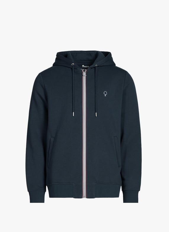 Hoodie zippé en coton | Bleu by FAGUO Hoodie zippé en coton Bleu