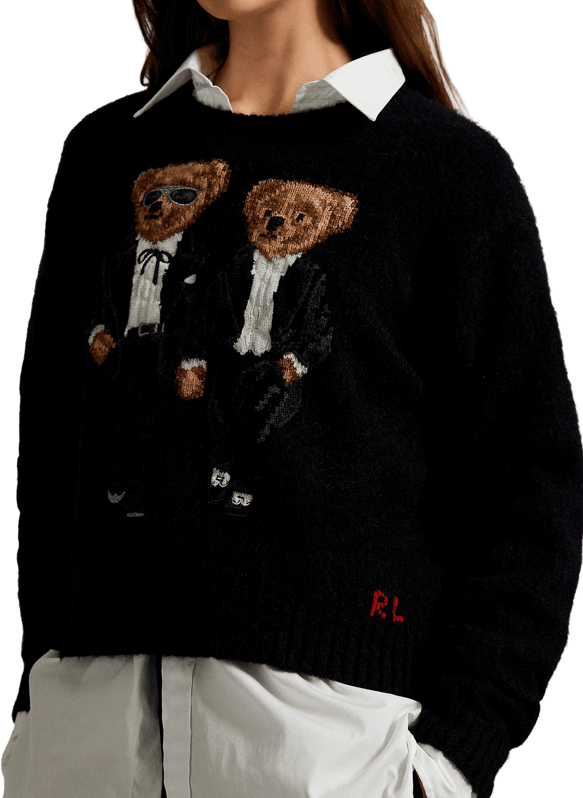 Pull en laine mélangée POLO RALPH LAUREN Noir