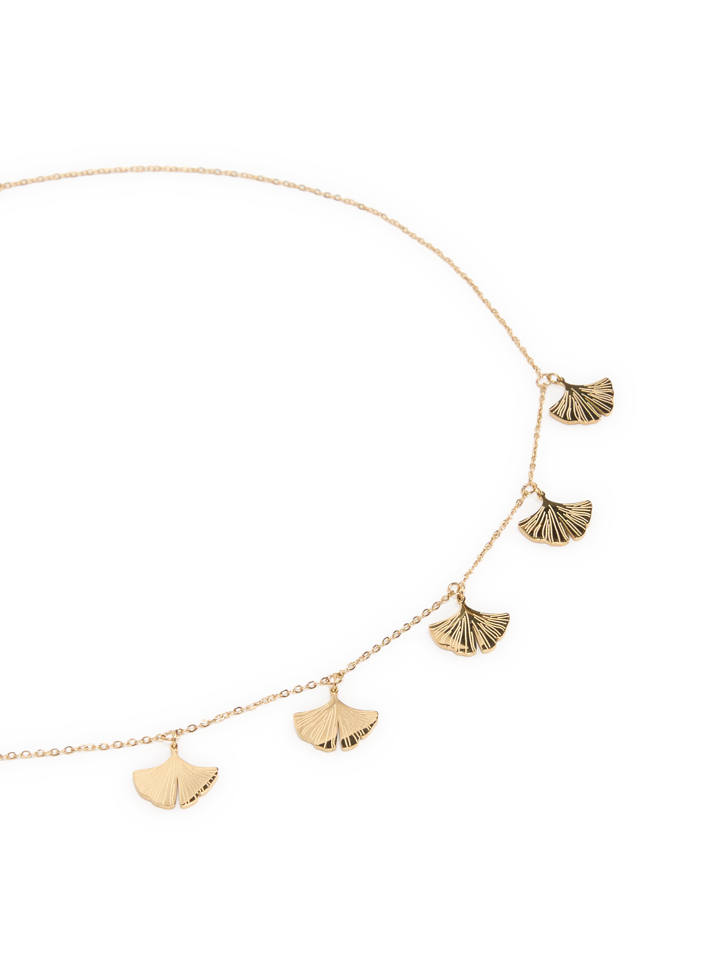 Collier Feuille ginko AU PRINTEMPS PARIS Doré