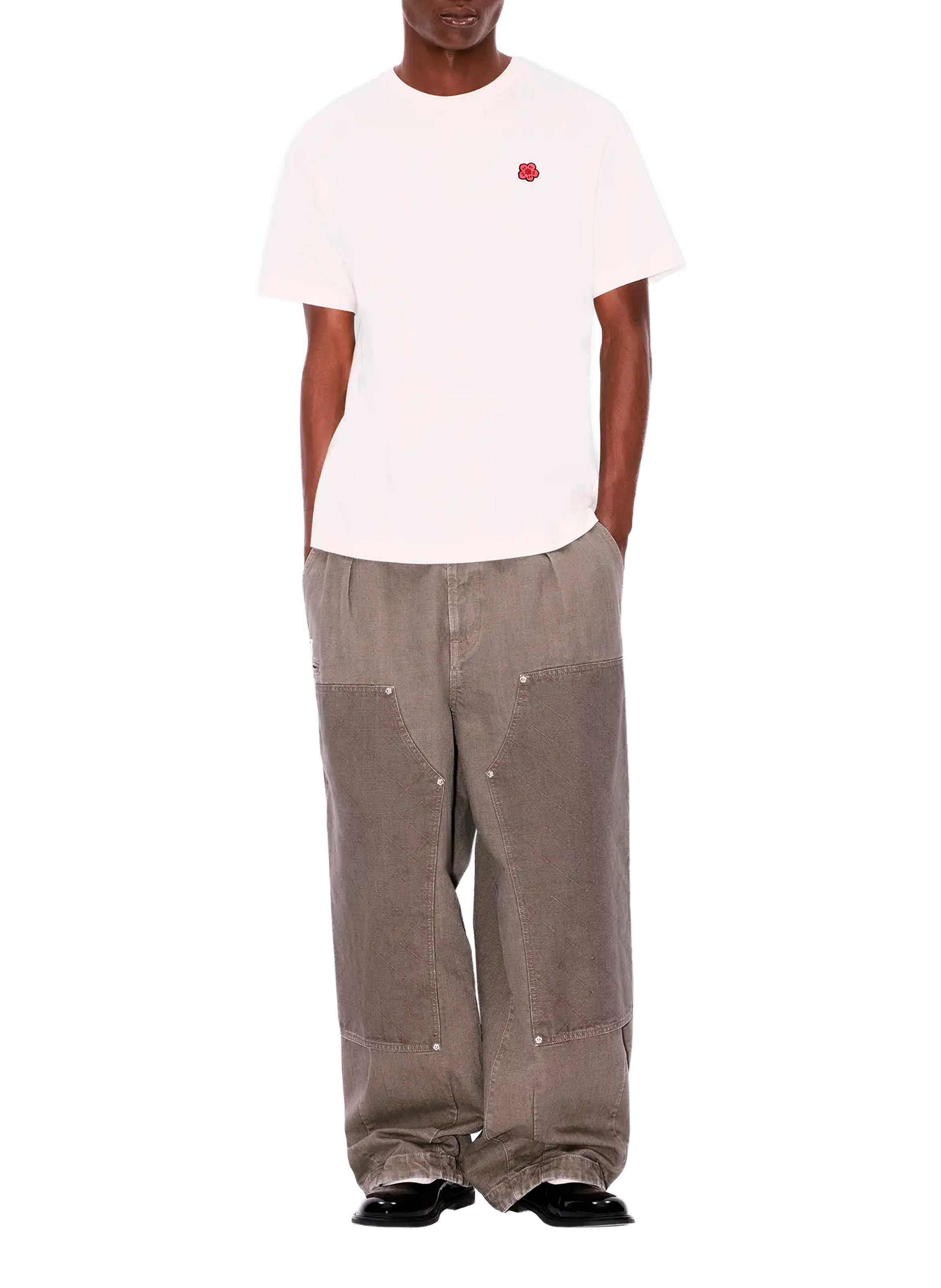 Wide-leg trousers with panels KENZO Brown