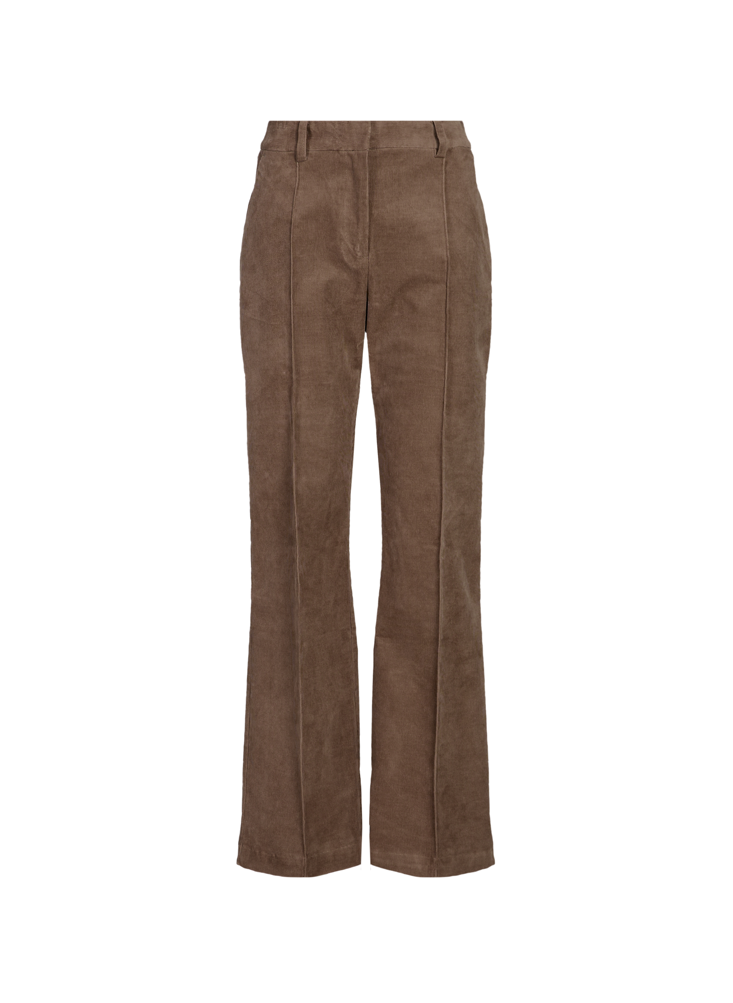 SAMSOE SAMSOE Coupe flare en velours côtelé en coton Marron