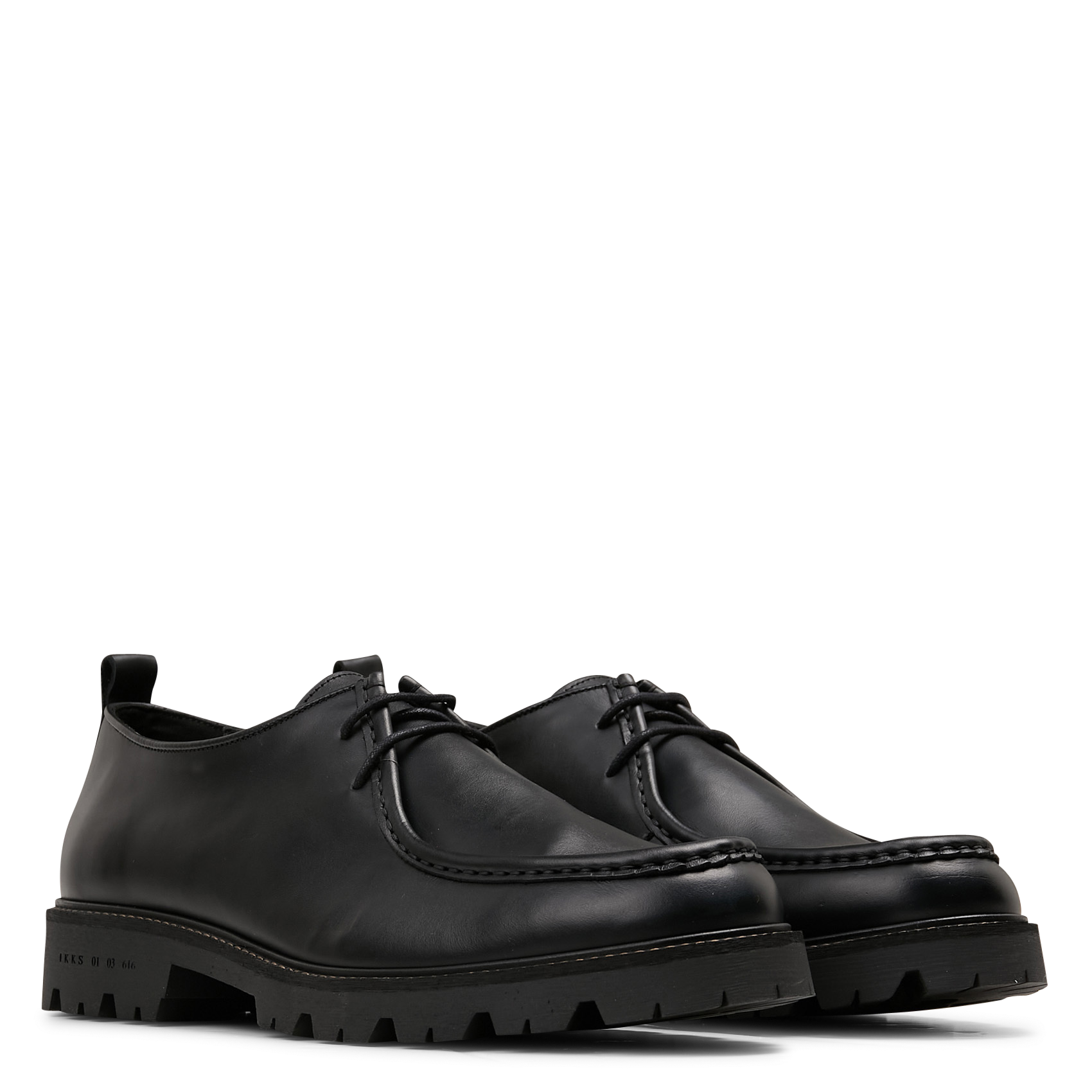 Derbies à lacets en cuir IKKS Noir