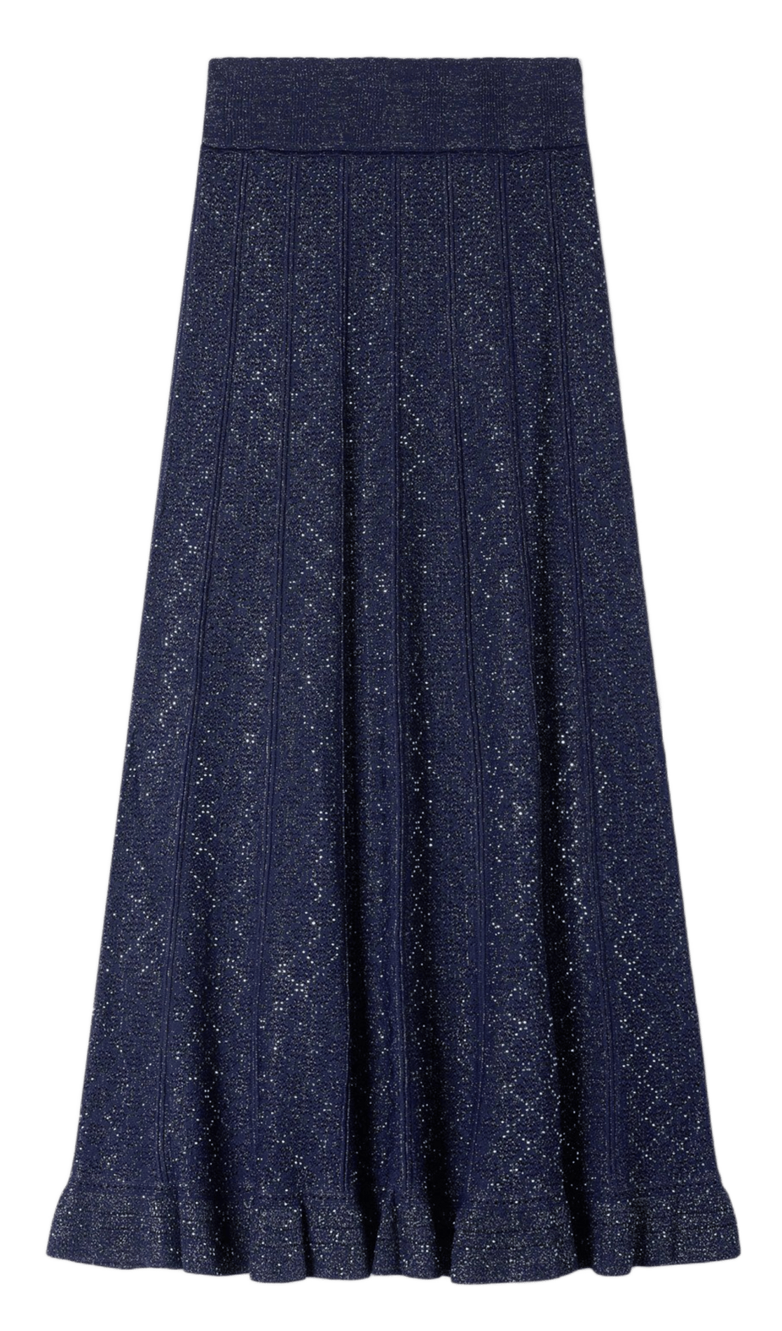 Jupe longue à paillettes SANDRO Bleu