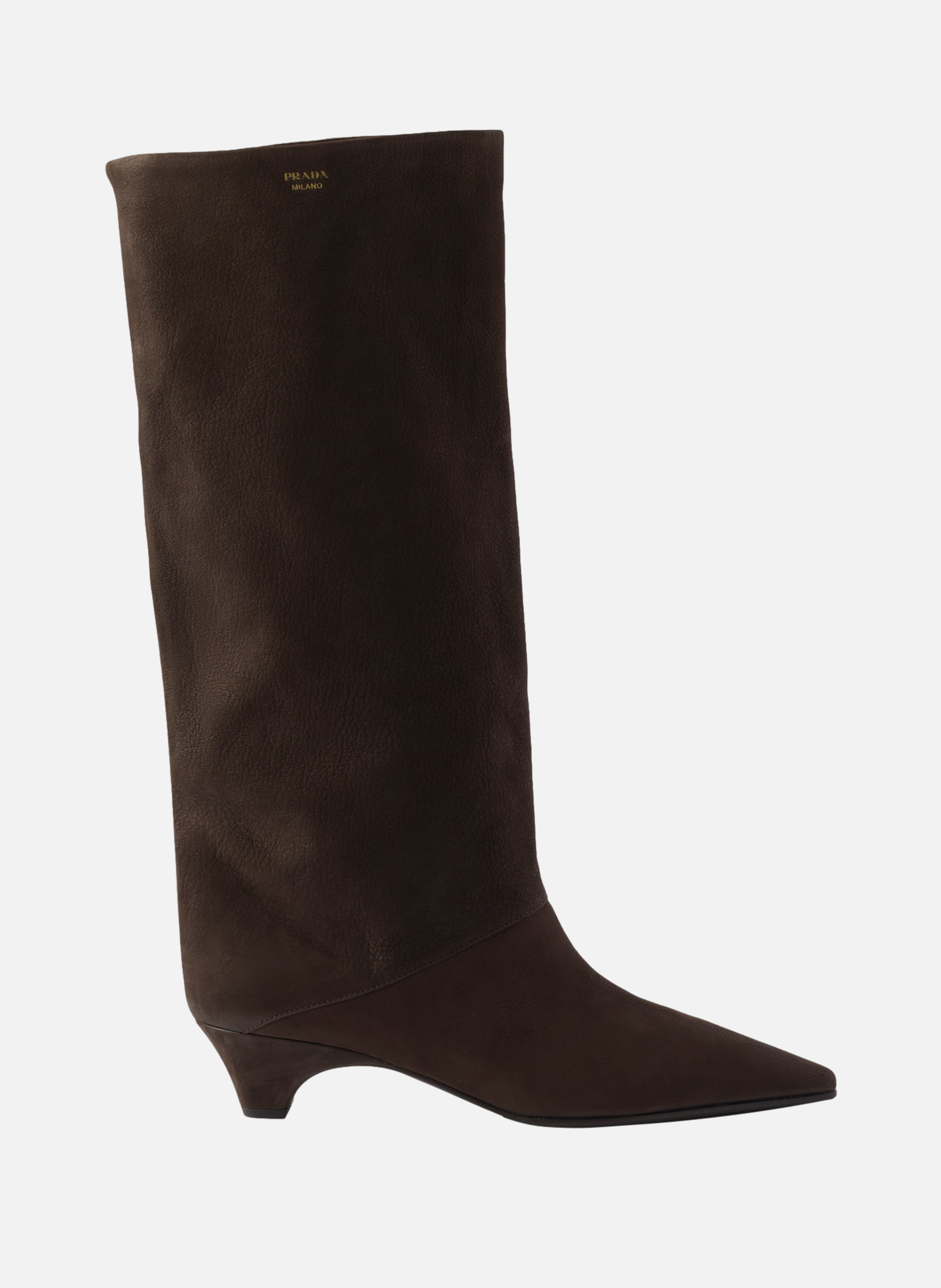 Bottes en cuir PRADA Marron