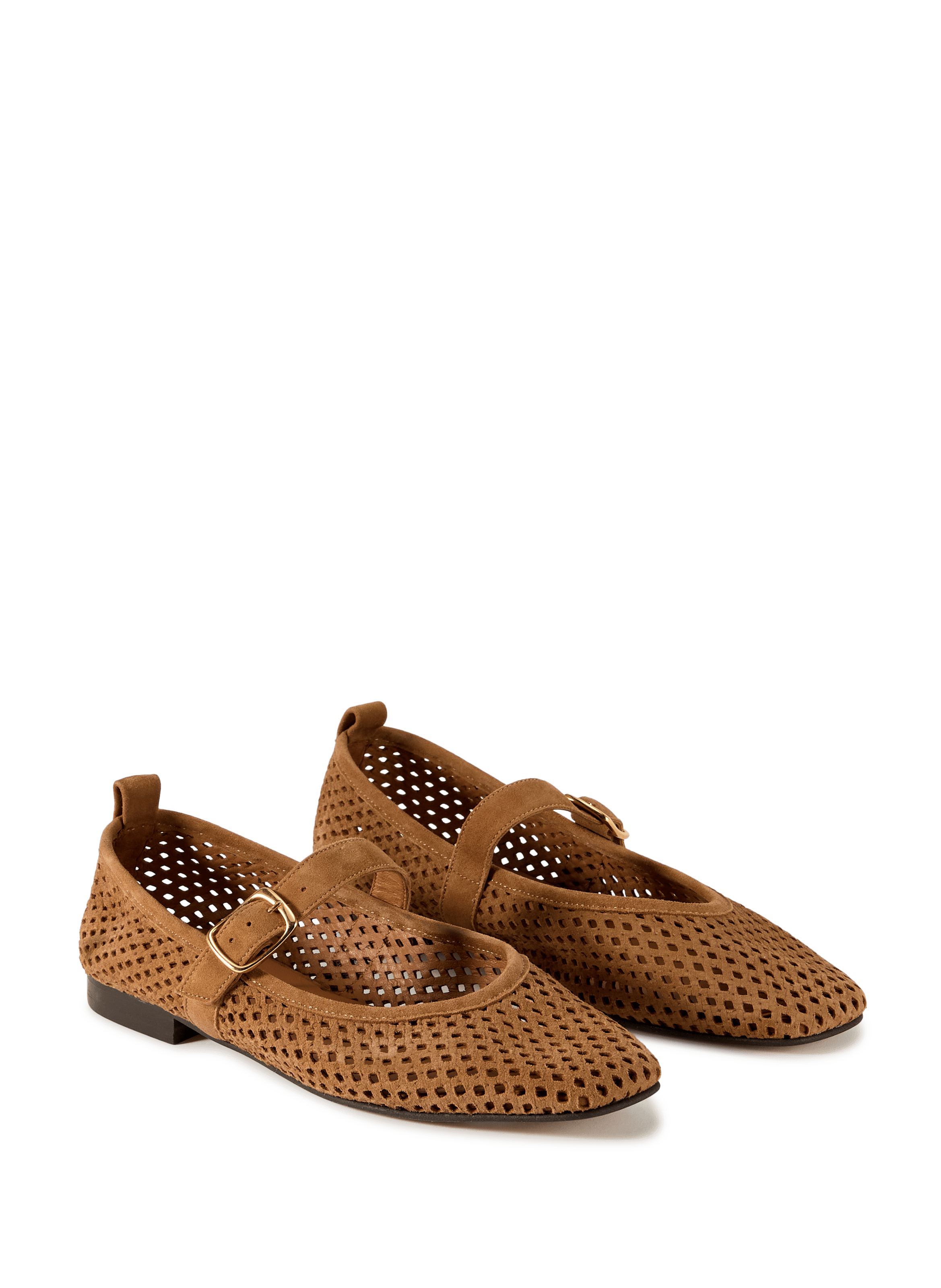 Fascine ballet flats with leather strap SAISON 1865 Brown