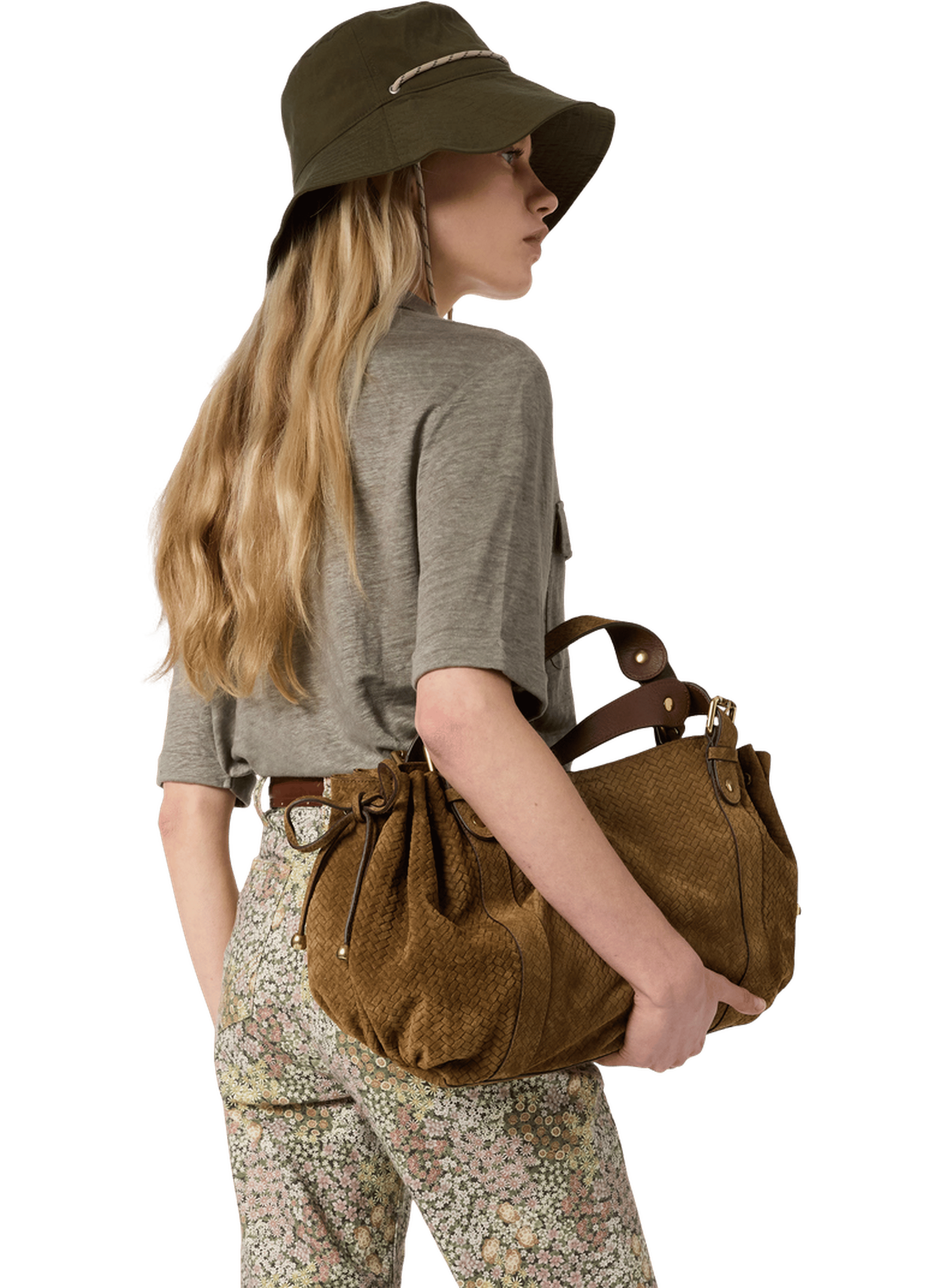 Polo boutonné en lin - moana GERARD DAREL Kaki