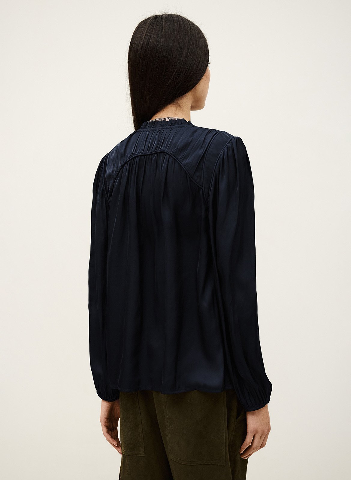 Chemise ample col v fluide cesira BA&SH Bleu