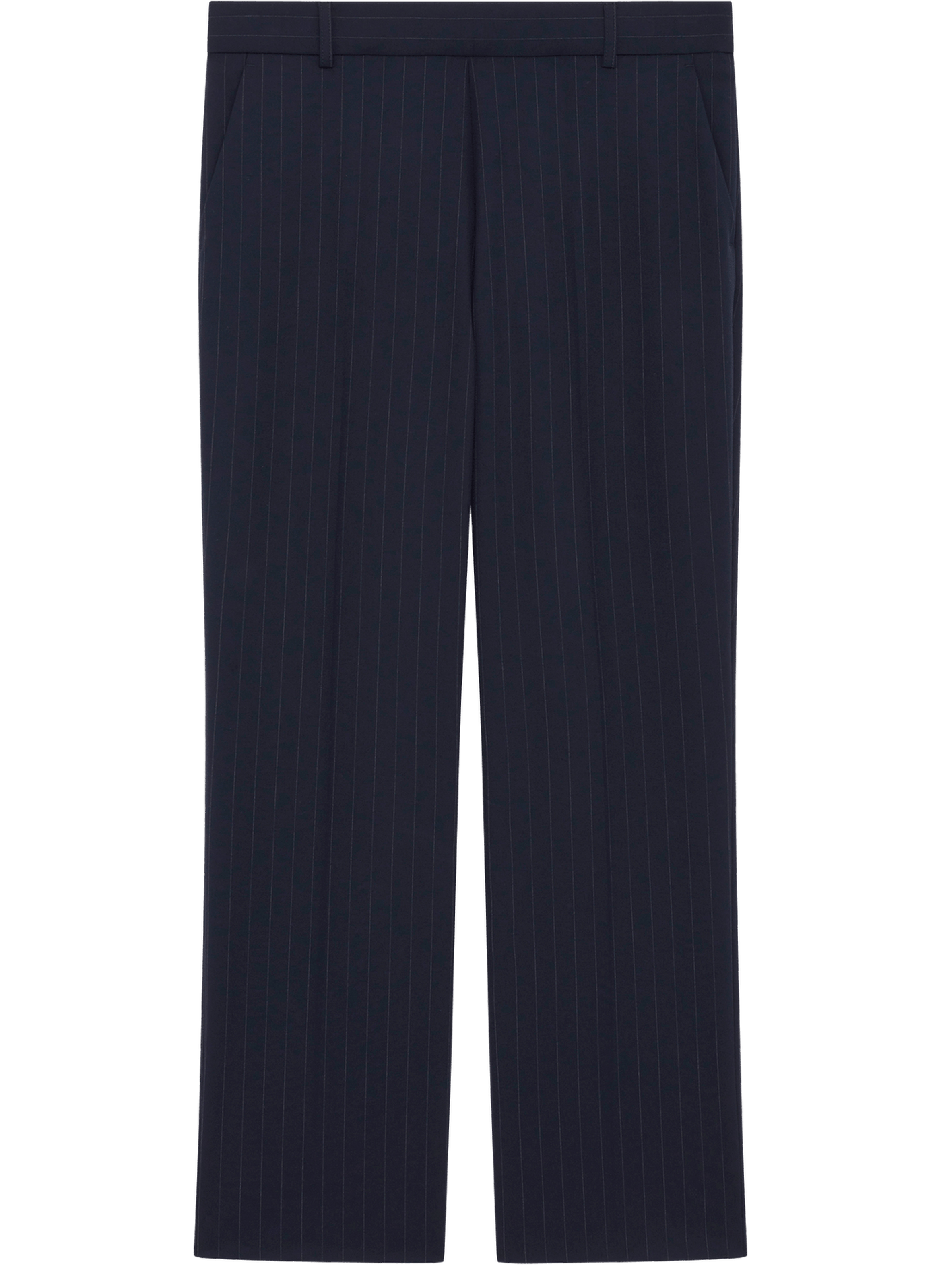 Pantalon droit de tailleur à fines rayures - brune PABLO Bleu