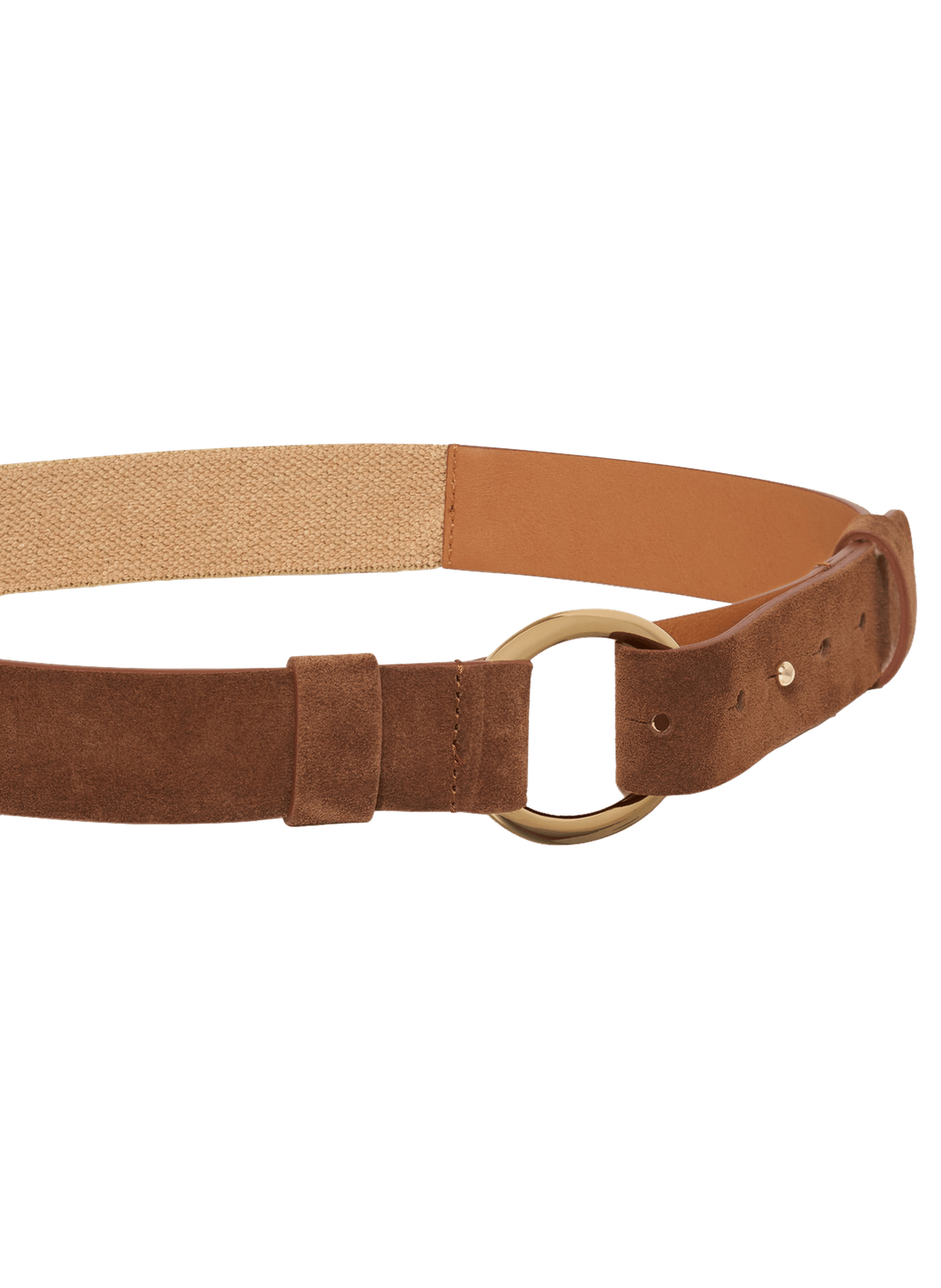 Ceinture en cuir velours - odile PABLO Marron