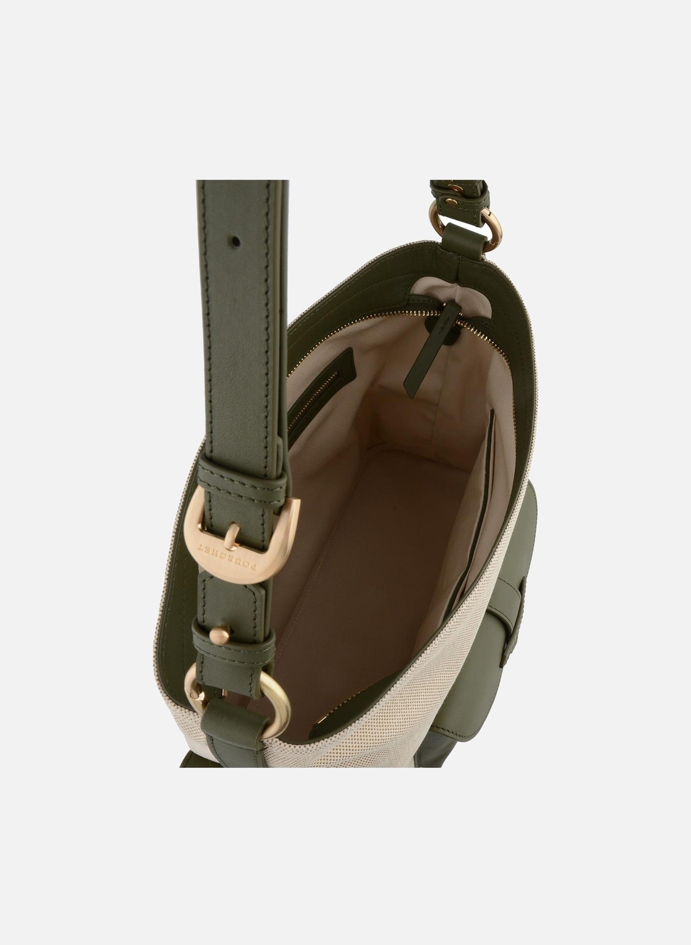 Reporter coton | sac porté épaule POURCHET Kaki