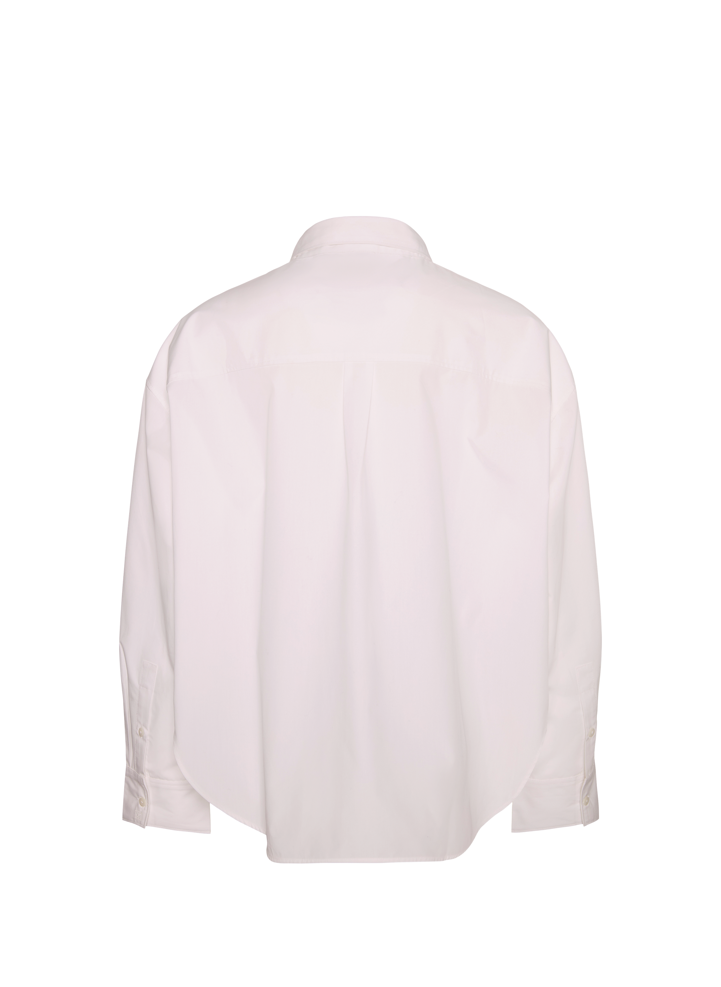 Chemise à coupe crop en coton CALVIN KLEIN Blanc