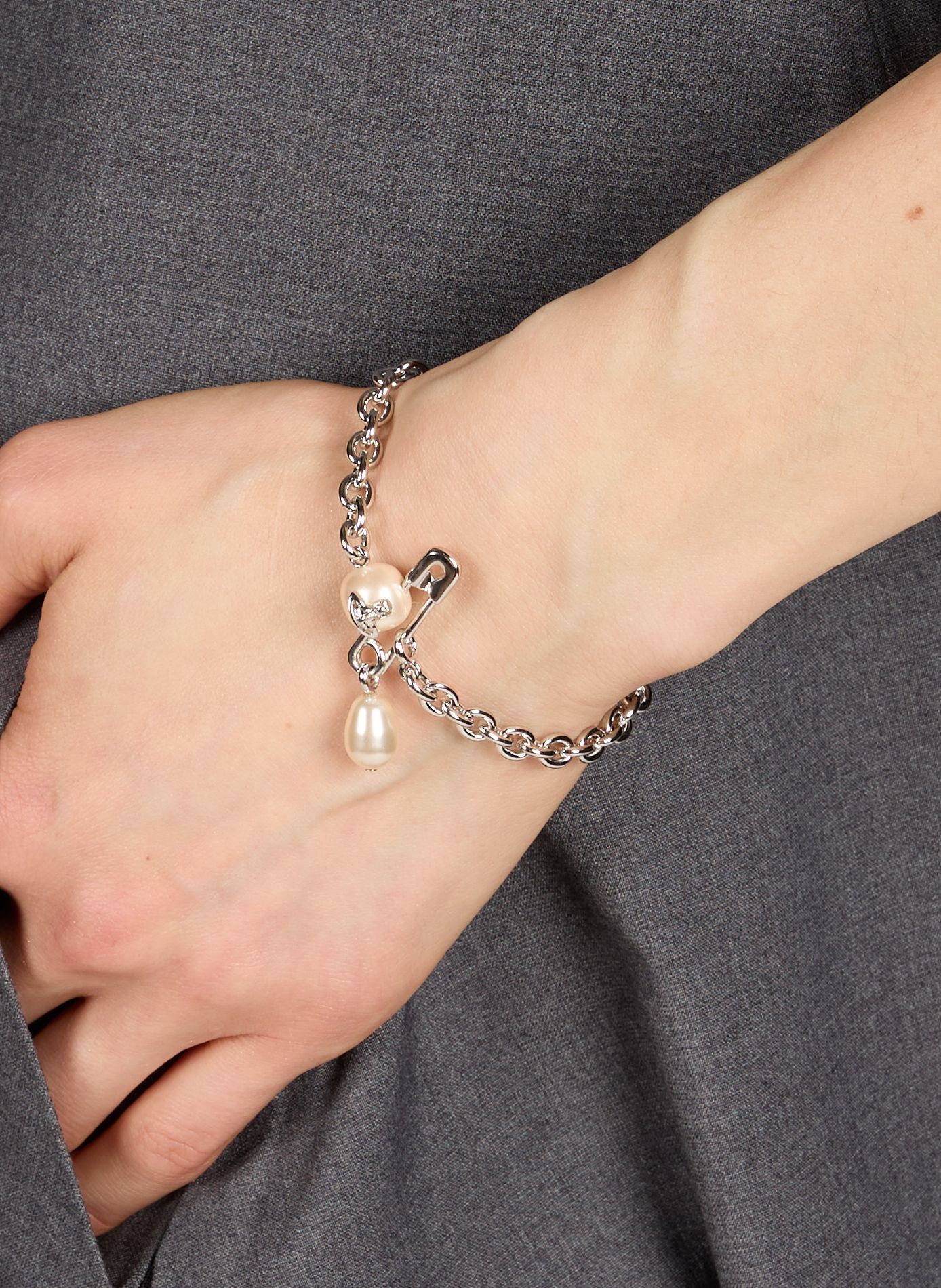 Claude bracelet with beads VIVIENNE WESTWOOD Silver