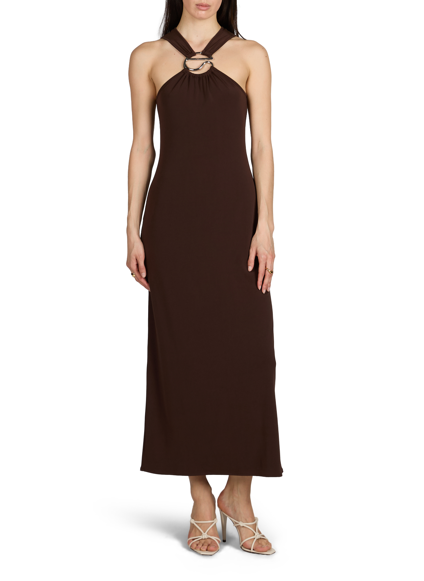 Robe longue sans manches COPERNI Marron