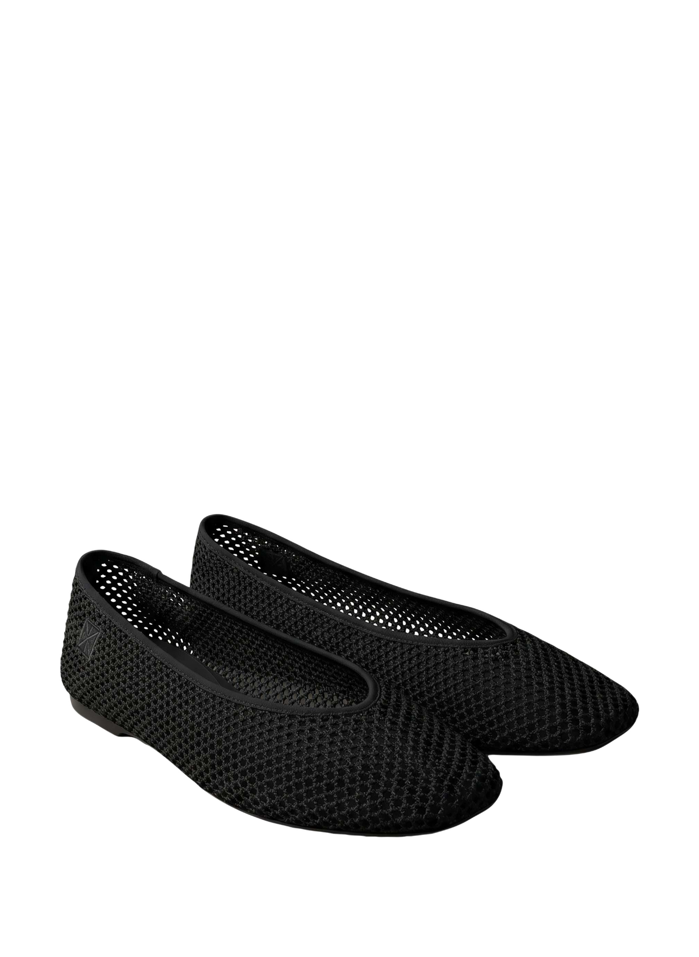 Mesh-Ballerinas mit eckiger Spitze CALVIN KLEIN Schwarz