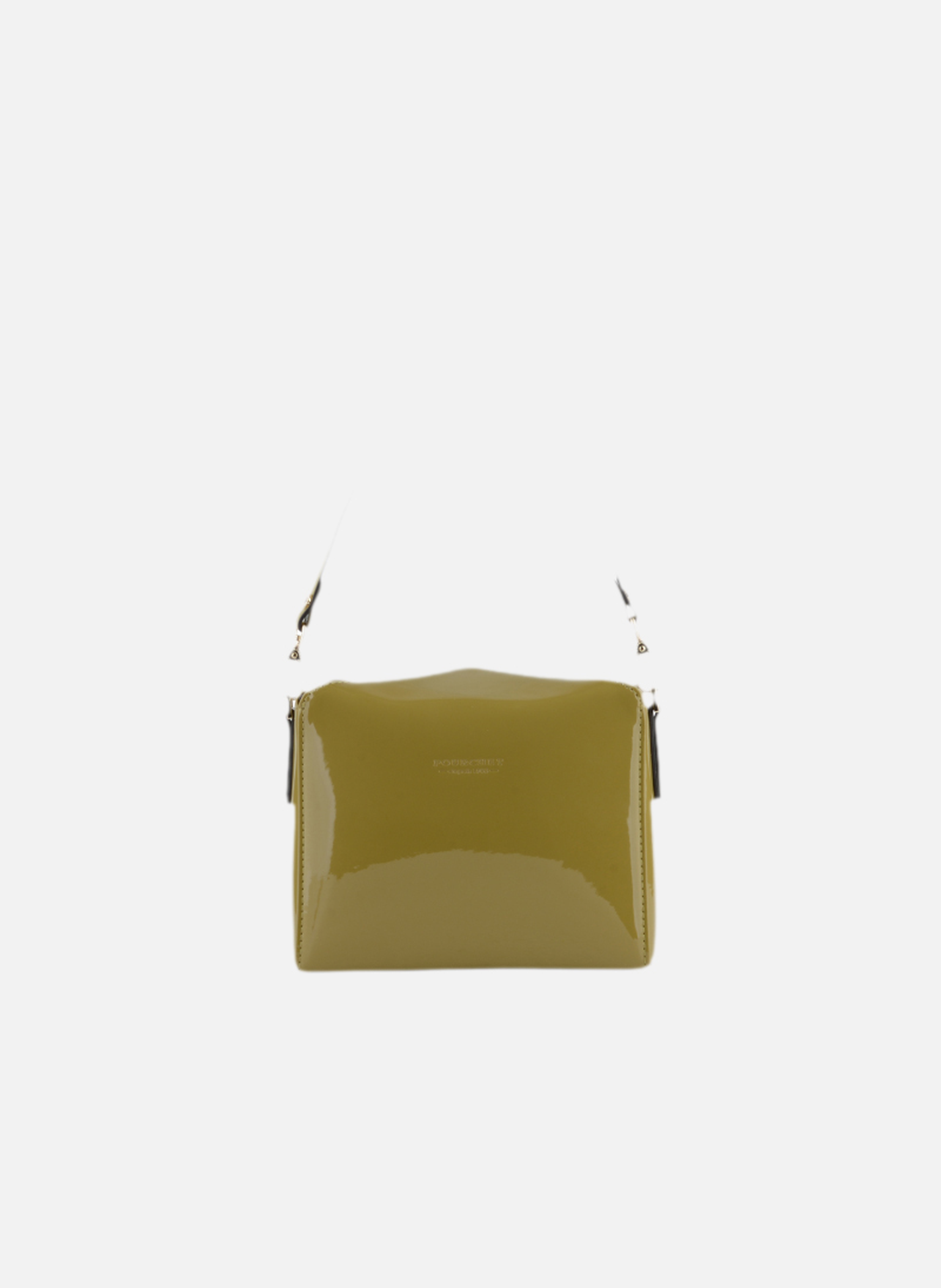 Cassetta vernis | sac porté épaule en cuir de vachette POURCHET Kaki