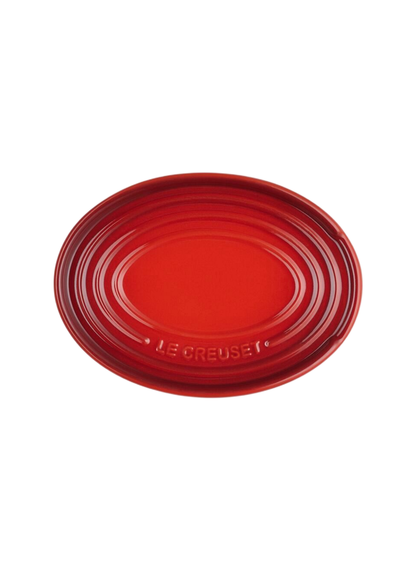 Löffelablage aus Keramik in ovaler Form | Rot LE CREUSET Haus