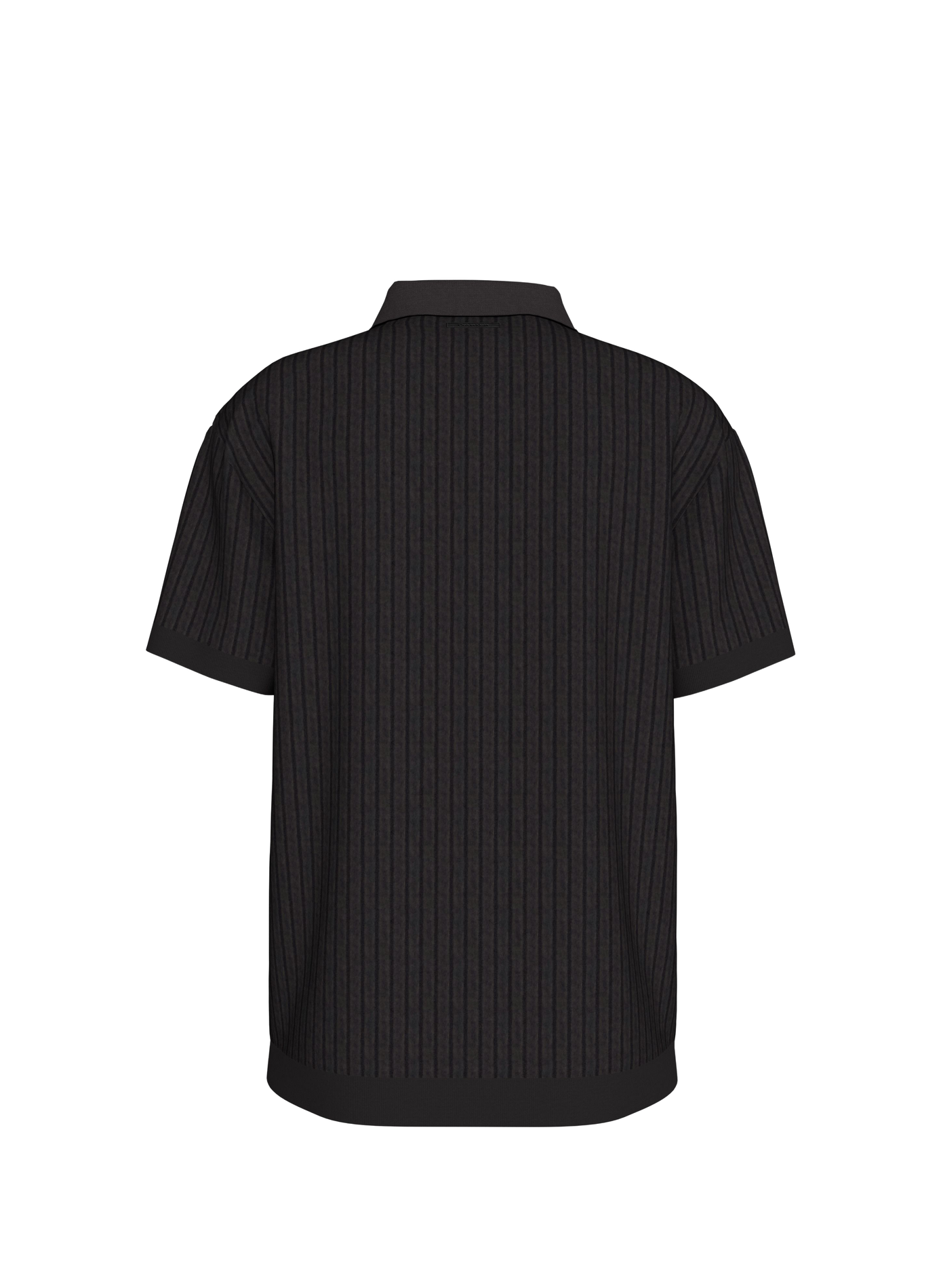 Polo rayé à manches courtes CALVIN KLEIN Noir
