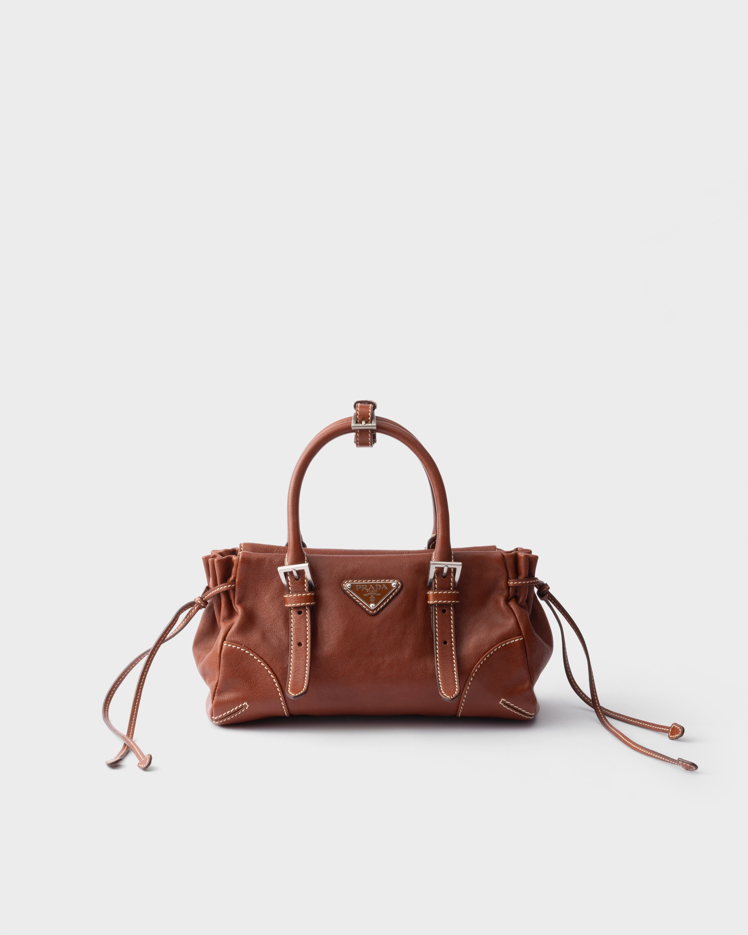 Petit sac prada karin en cuir PRADA Marron