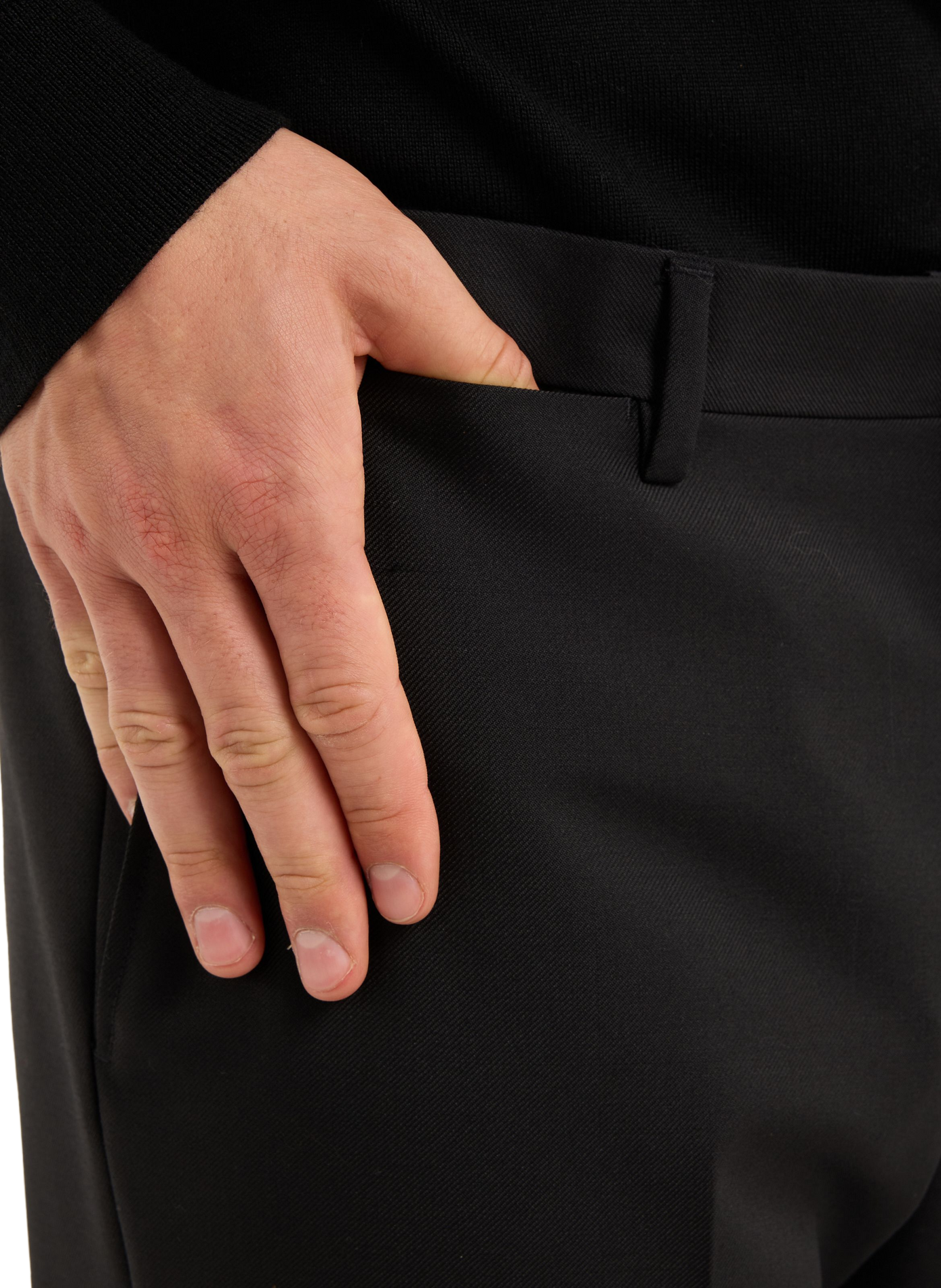 Wool tailored trousers SAISON 1865 Black