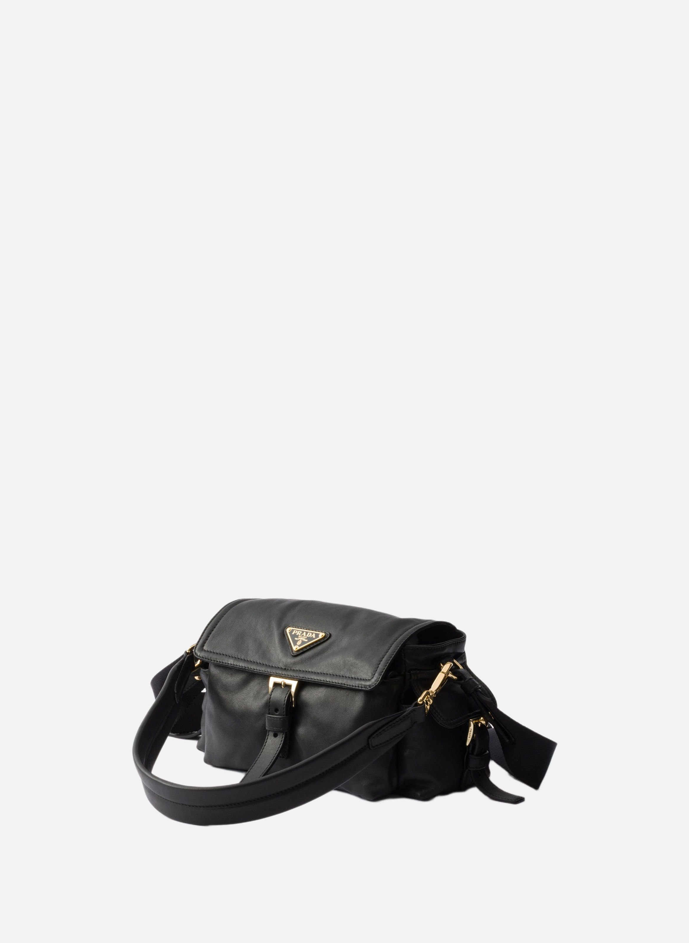 Mini sac prada explore en cuir nappa PRADA Noir