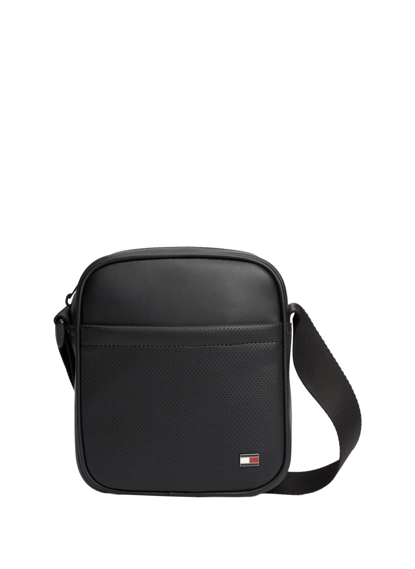 Smooth Zippered Shoulder Bag TOMMY HILFIGER Black