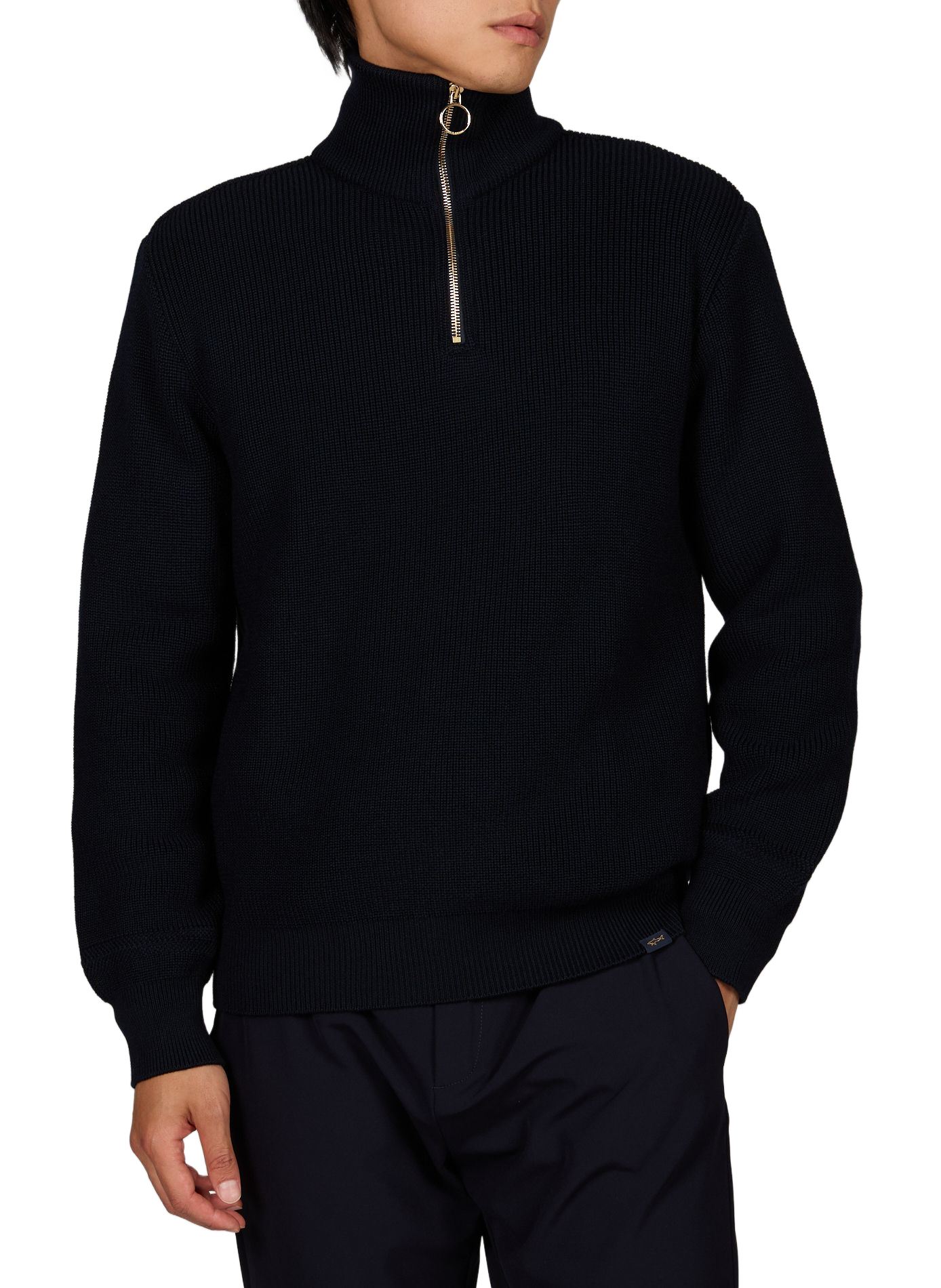 Straight ribbed wool blend pullover PAUL & SHARK Multicolour