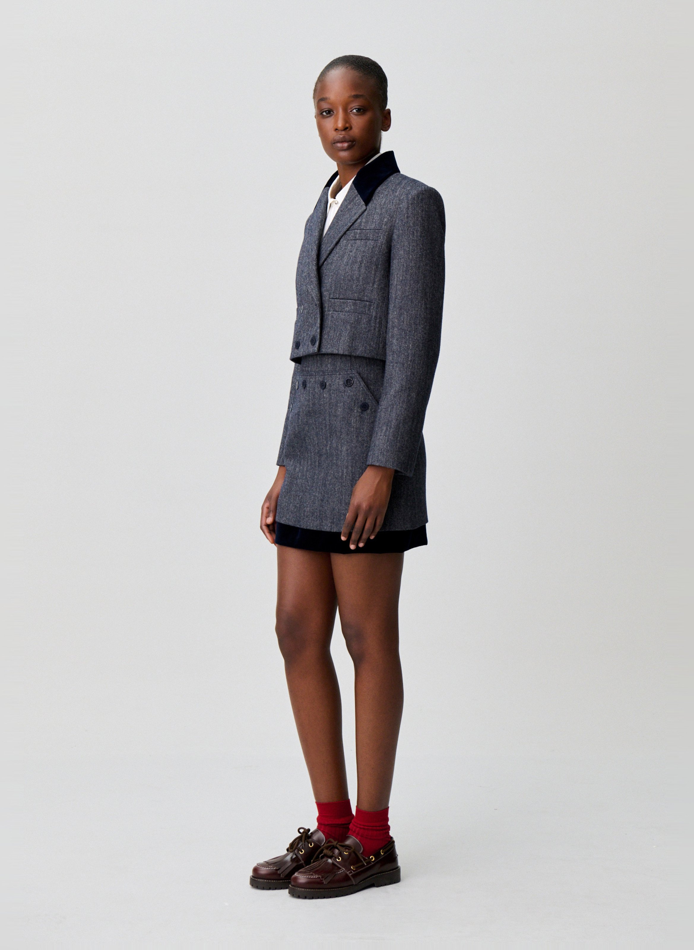 Veste courte en laine mélangée CLAUDIE PIERLOT Multicolore