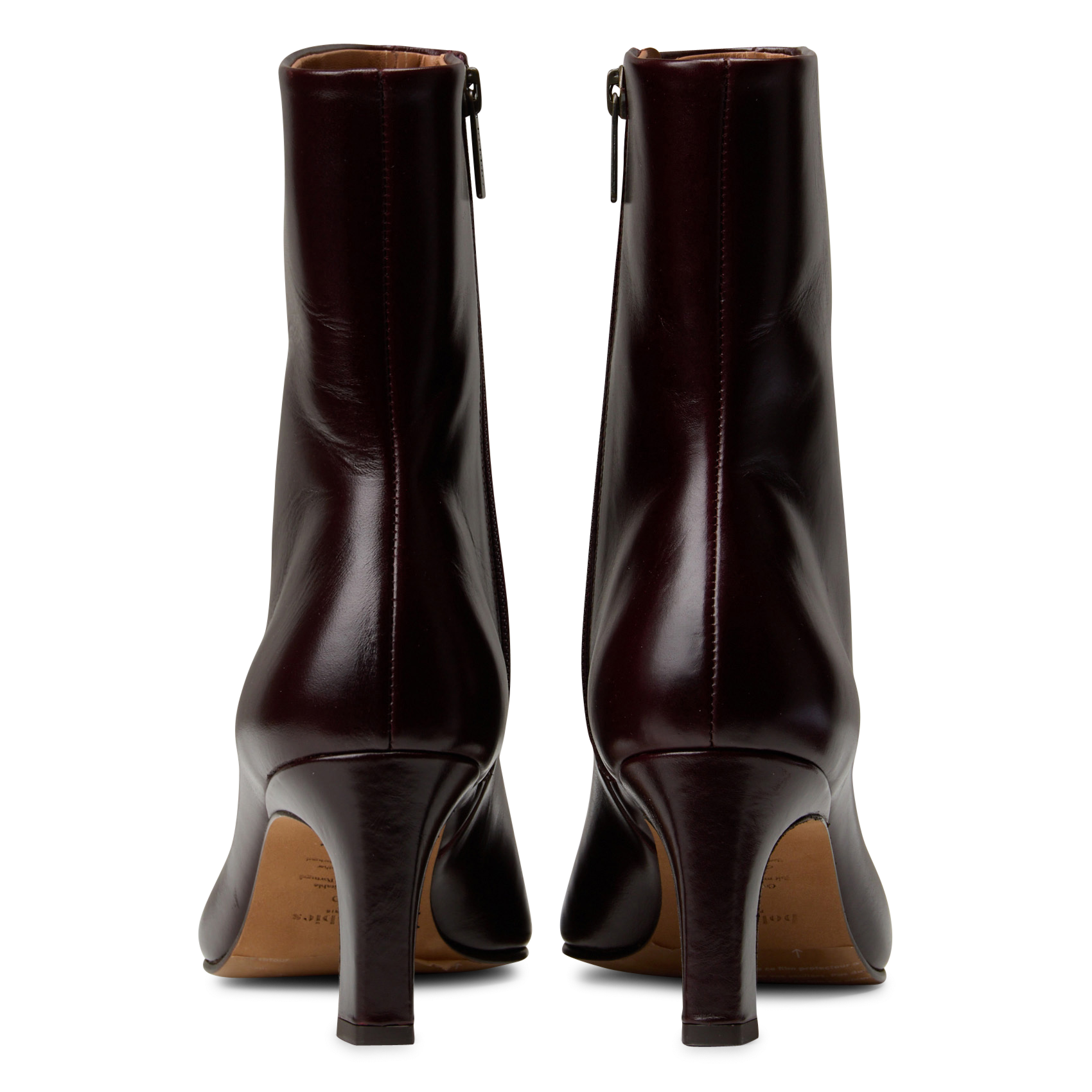 Bottines zippées en cuir emilie BOBBIES Violet