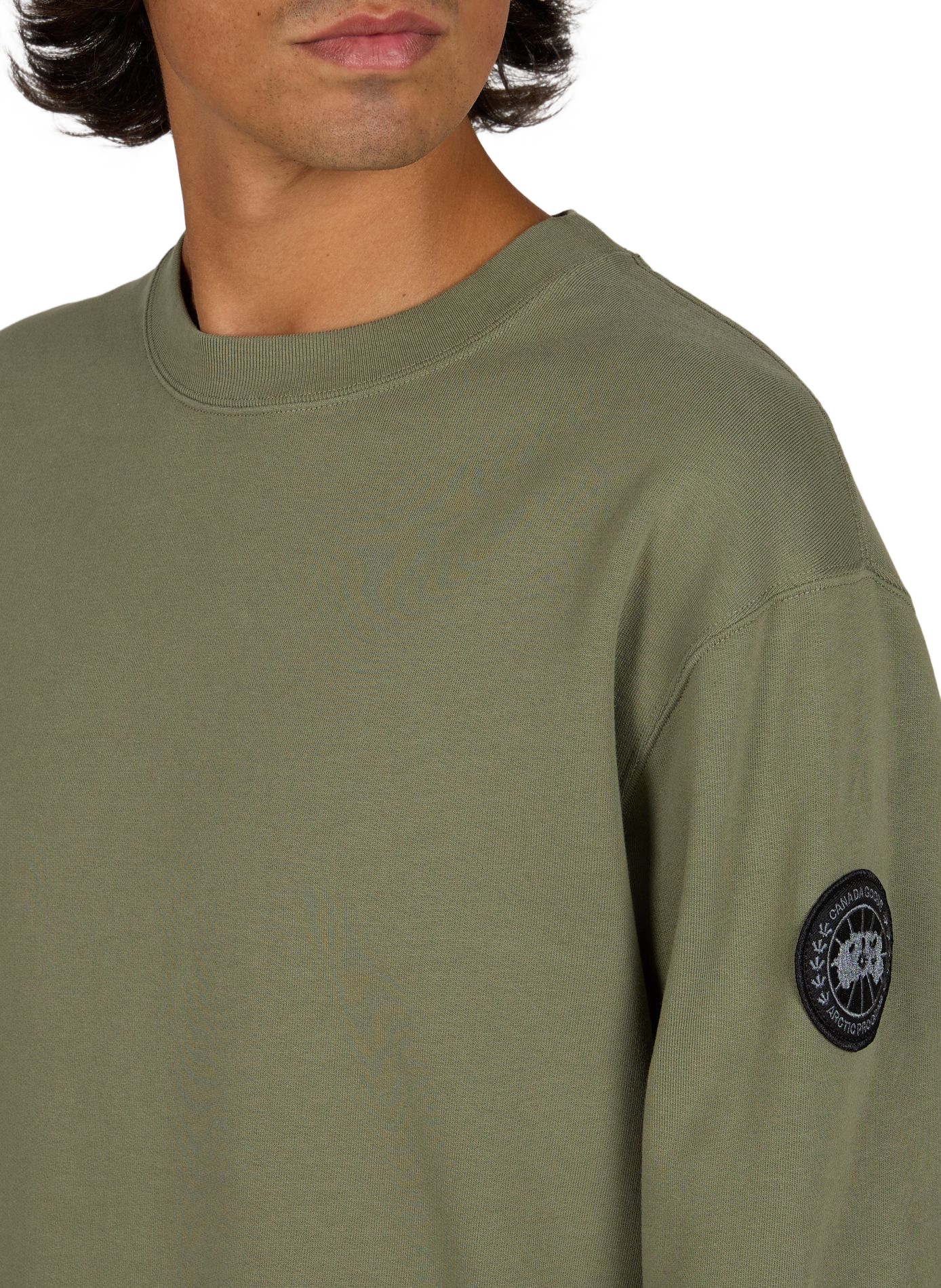 Gerader Baumwoll-Sweatshirt Loon CANADA GOOSE Khaki