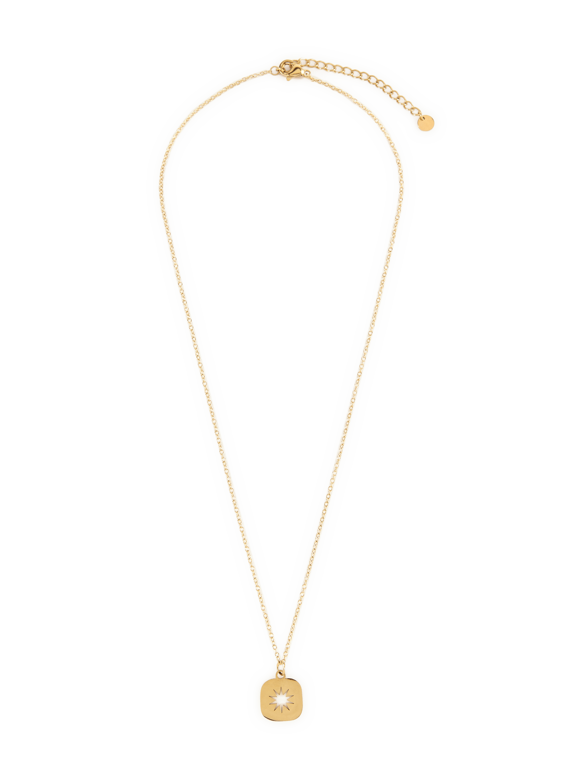 Square Star Pendant Necklace AU PRINTEMPS PARIS Golden