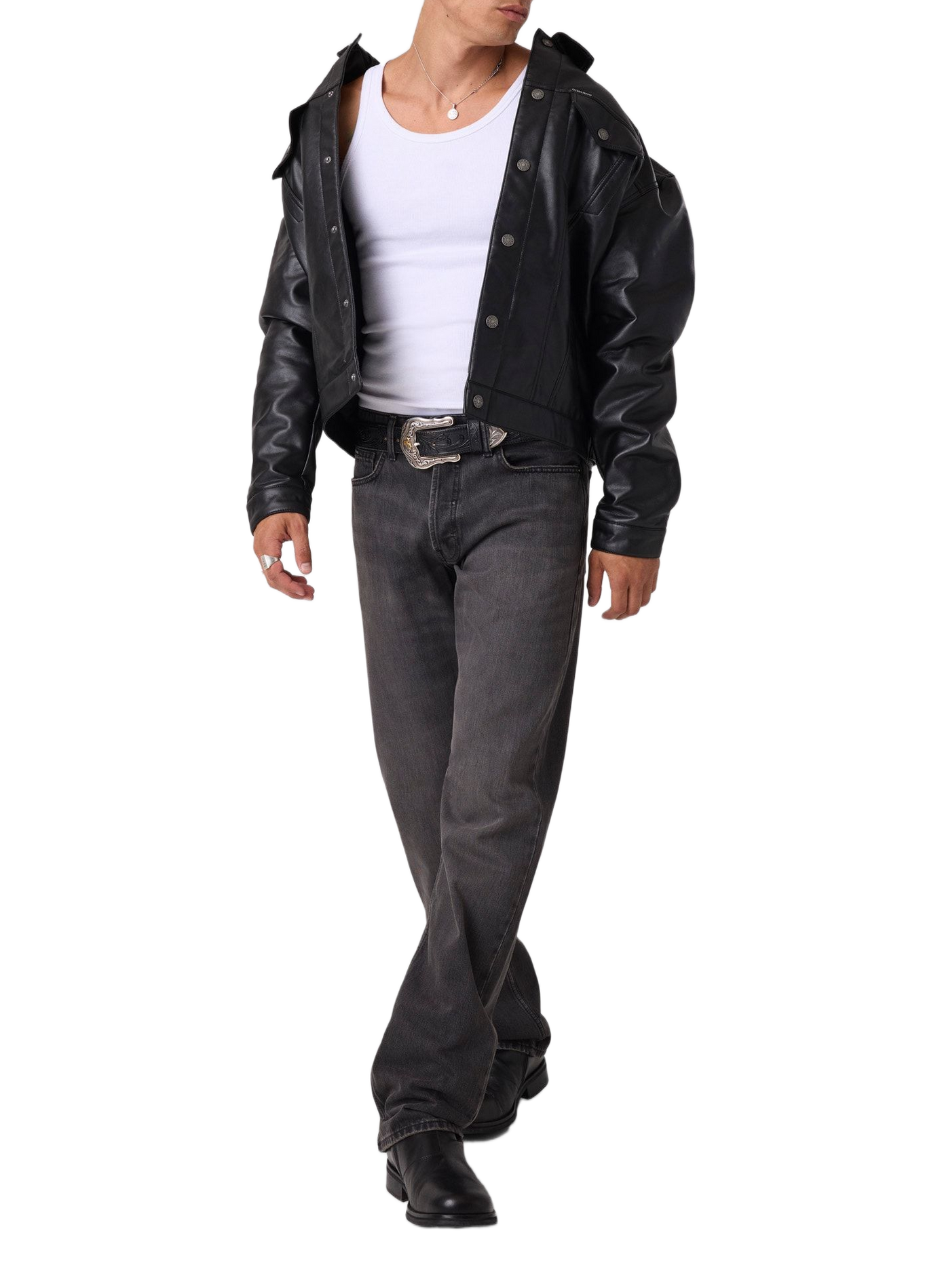 Straight-leg cotton-blend jeans GUESS Black