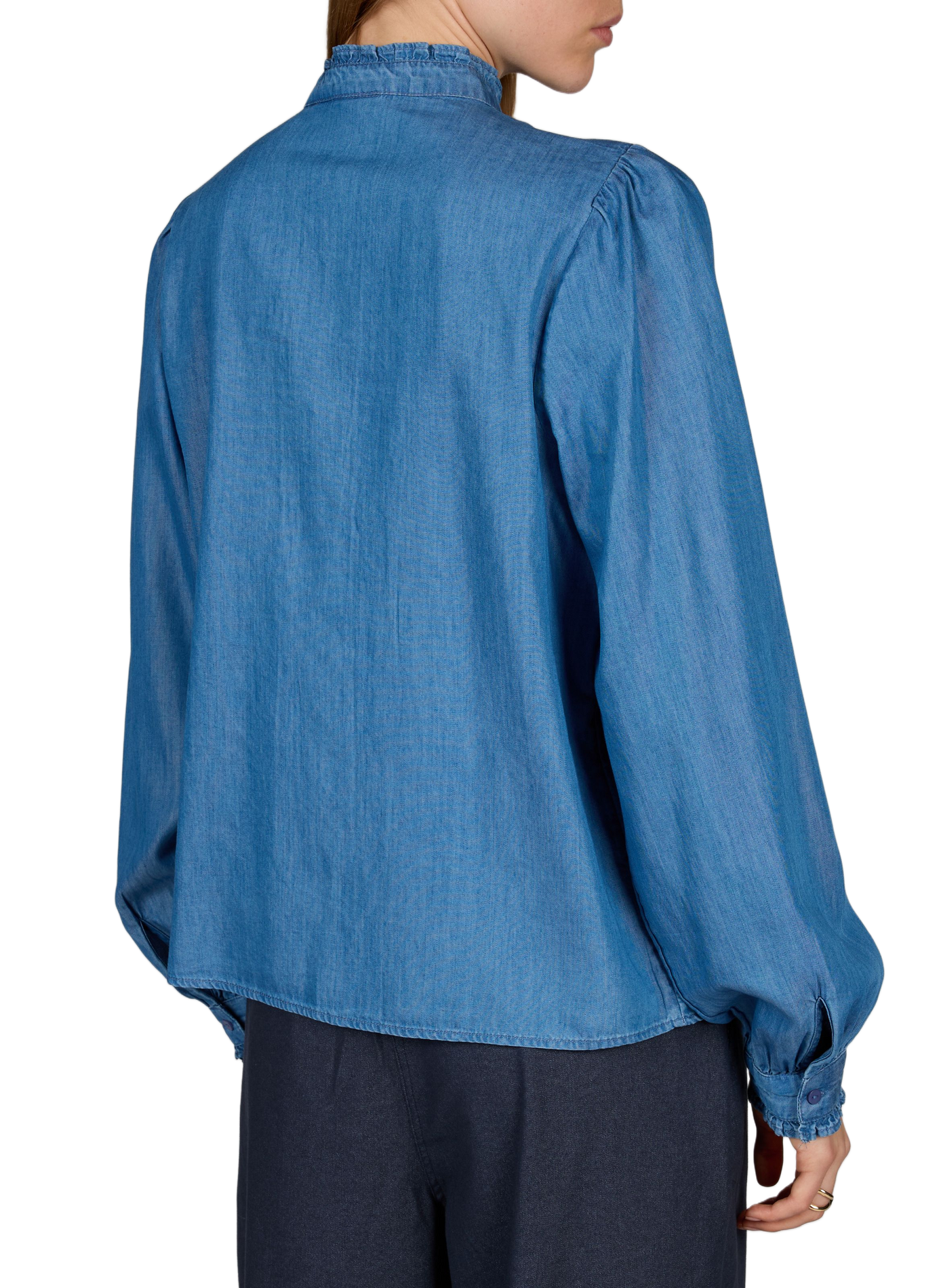 Loose-fitting shirt in blended cotton VILA Blue