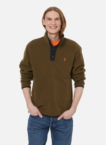 Straight-fit recycled polyester fleece sweatshirt POLO RALPH LAUREN