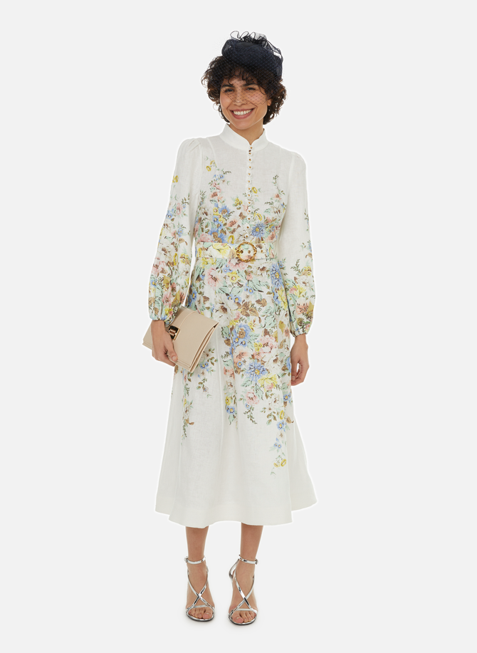 ZIMMERMANN long patterned linen dress