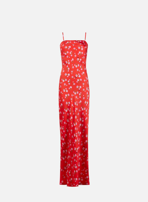 Long dress with floral pattern RedROTATE 