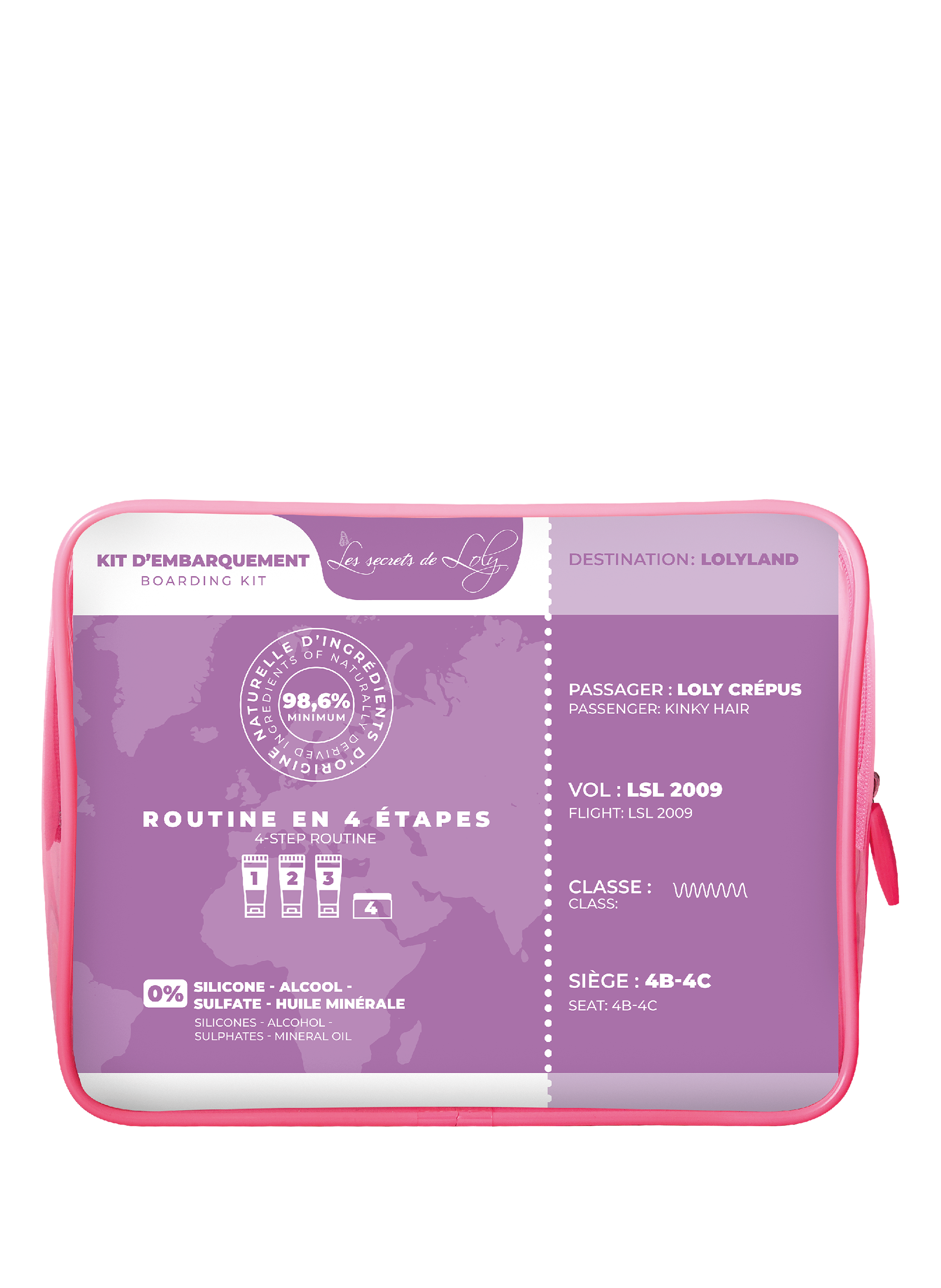 Travel kit for curly hair routine LES SECRETS DE LOLY No color